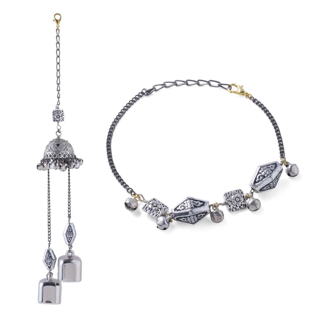 Ring the Silver Bell Couple Rakhi