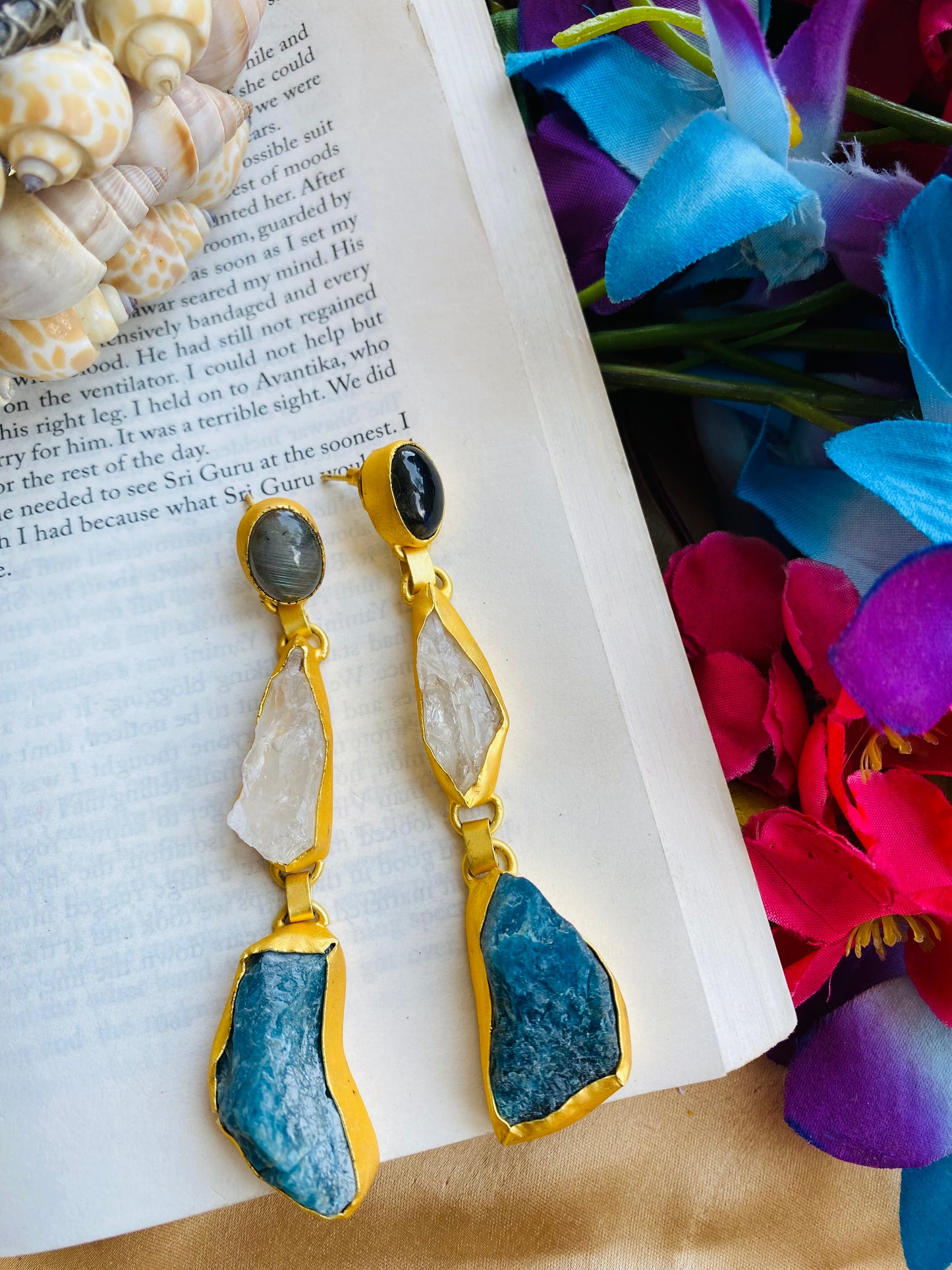Apatite Crystal Earrings