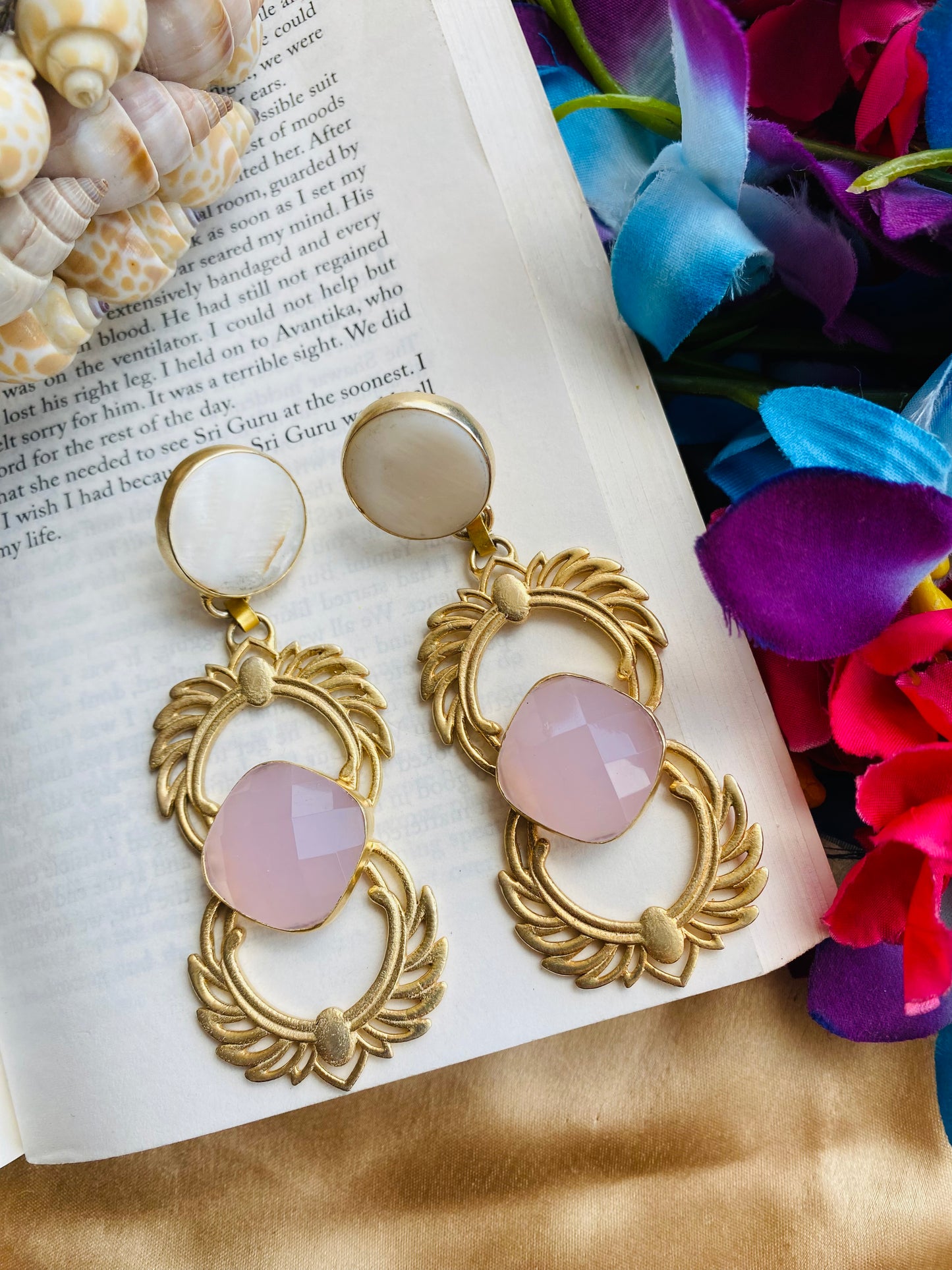 Rose Circles Earrings
