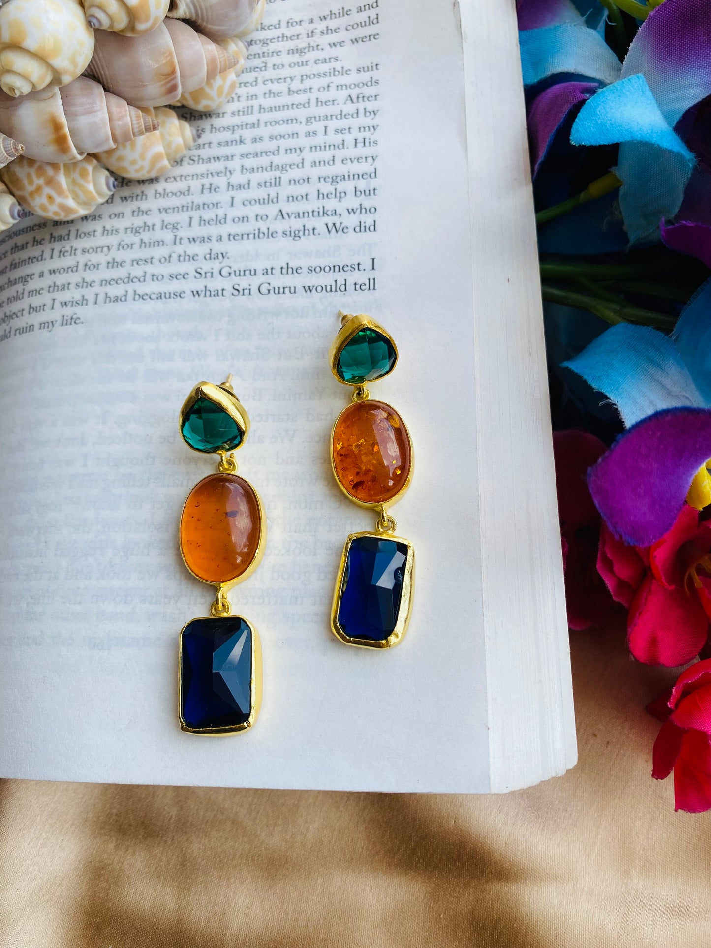 Amber in Mid Earrings