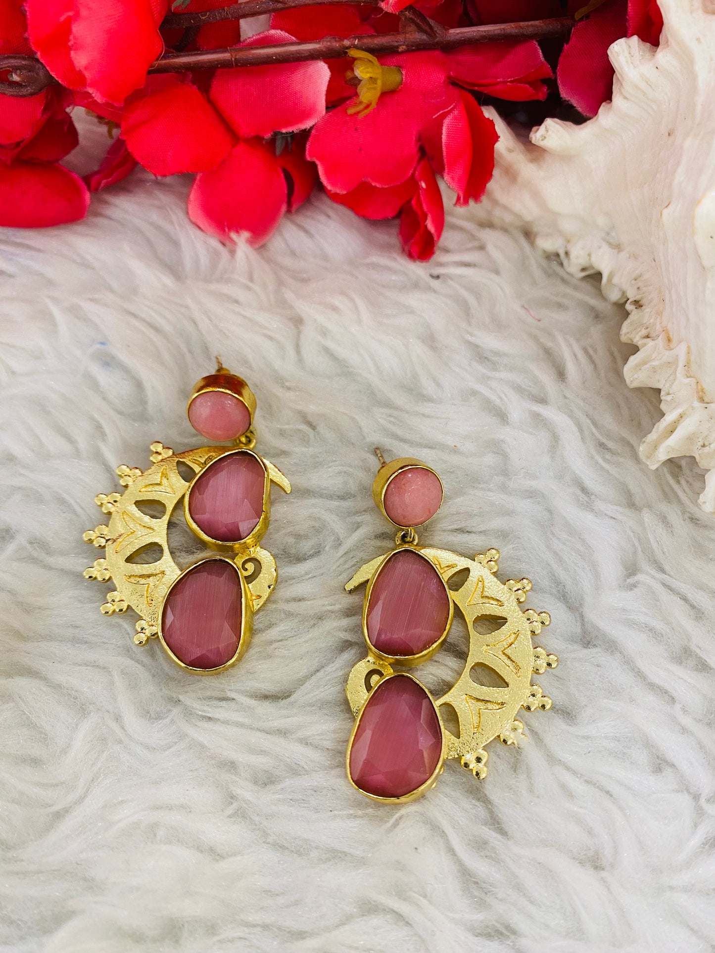 Blushy Moon Earrings