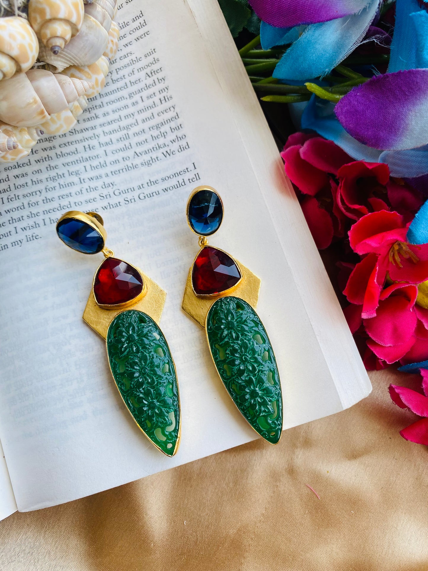Vermilion Forest Earrings