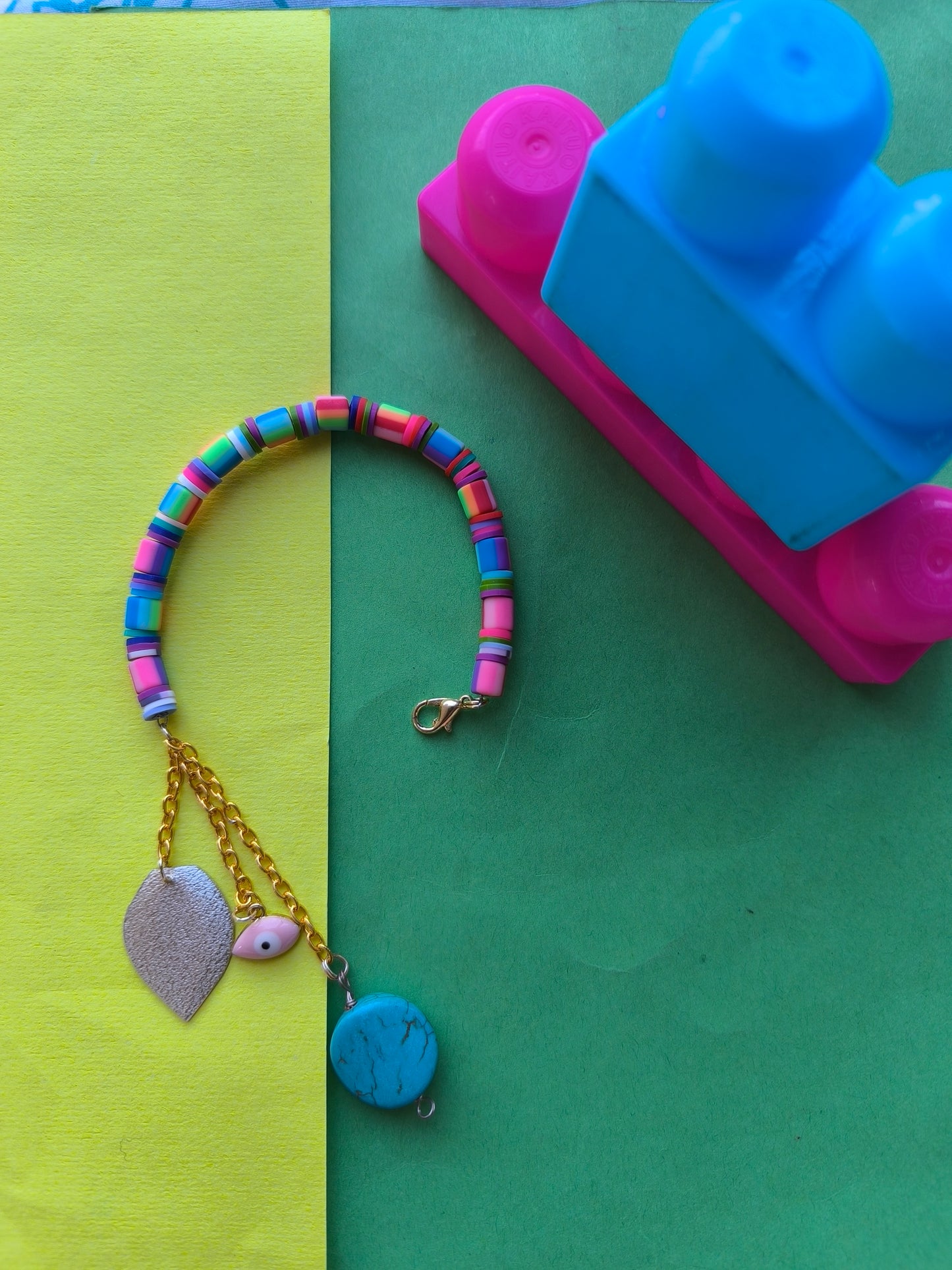 Tube shape beads bracelet