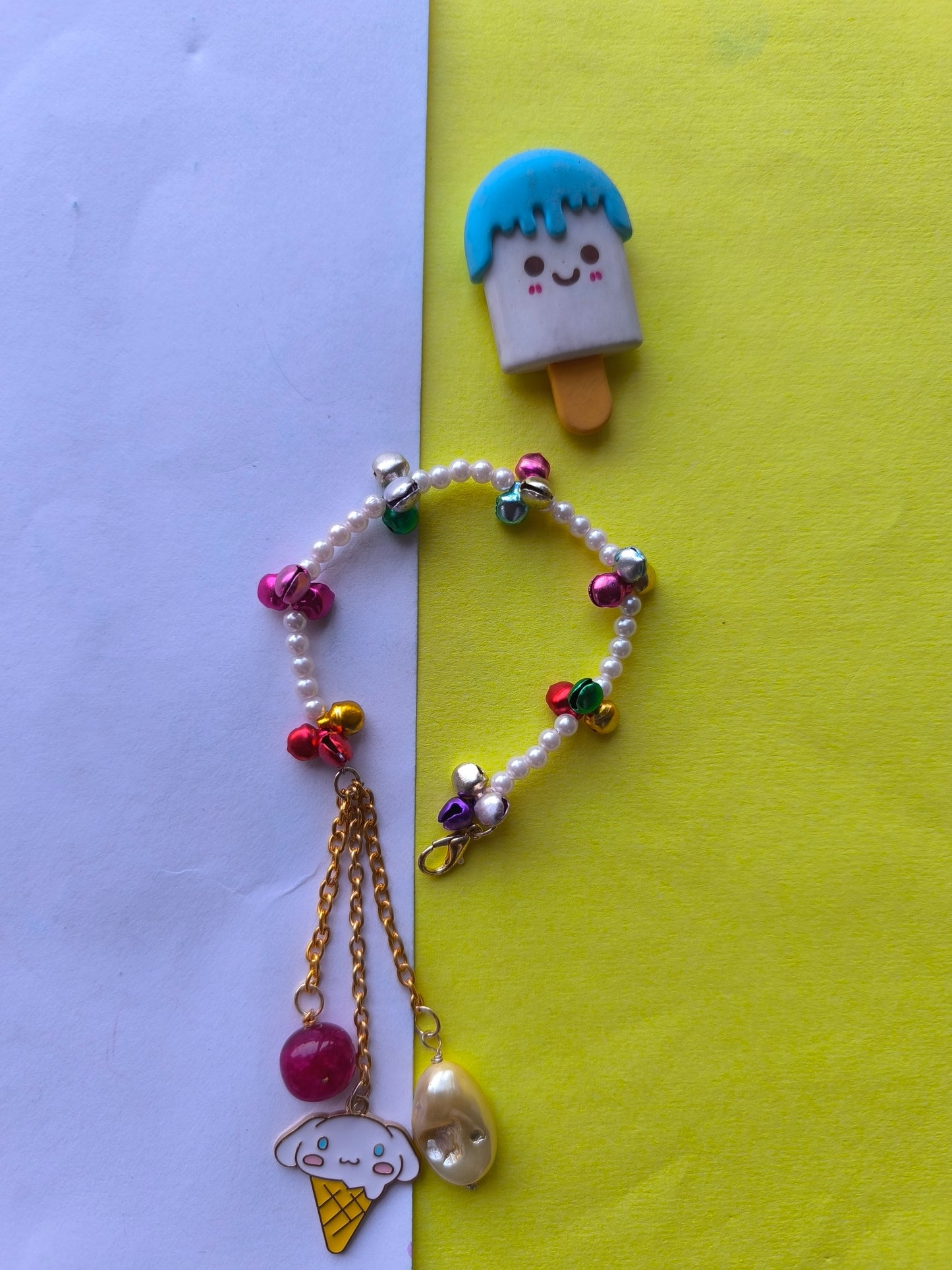 White beads with gungru bracelet