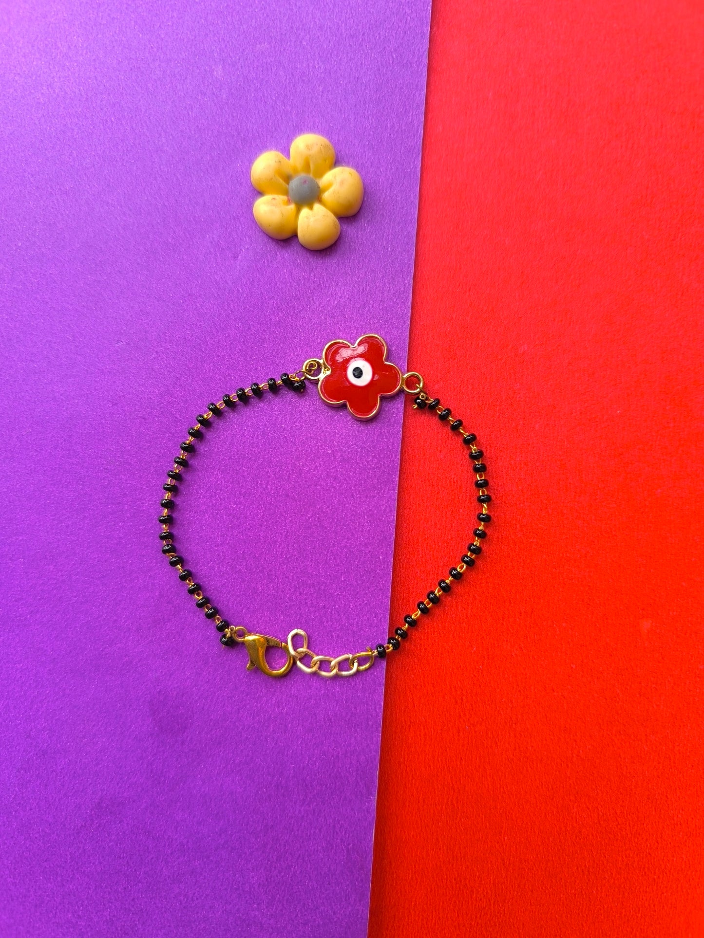 Red evil eye charm in nazar chain
