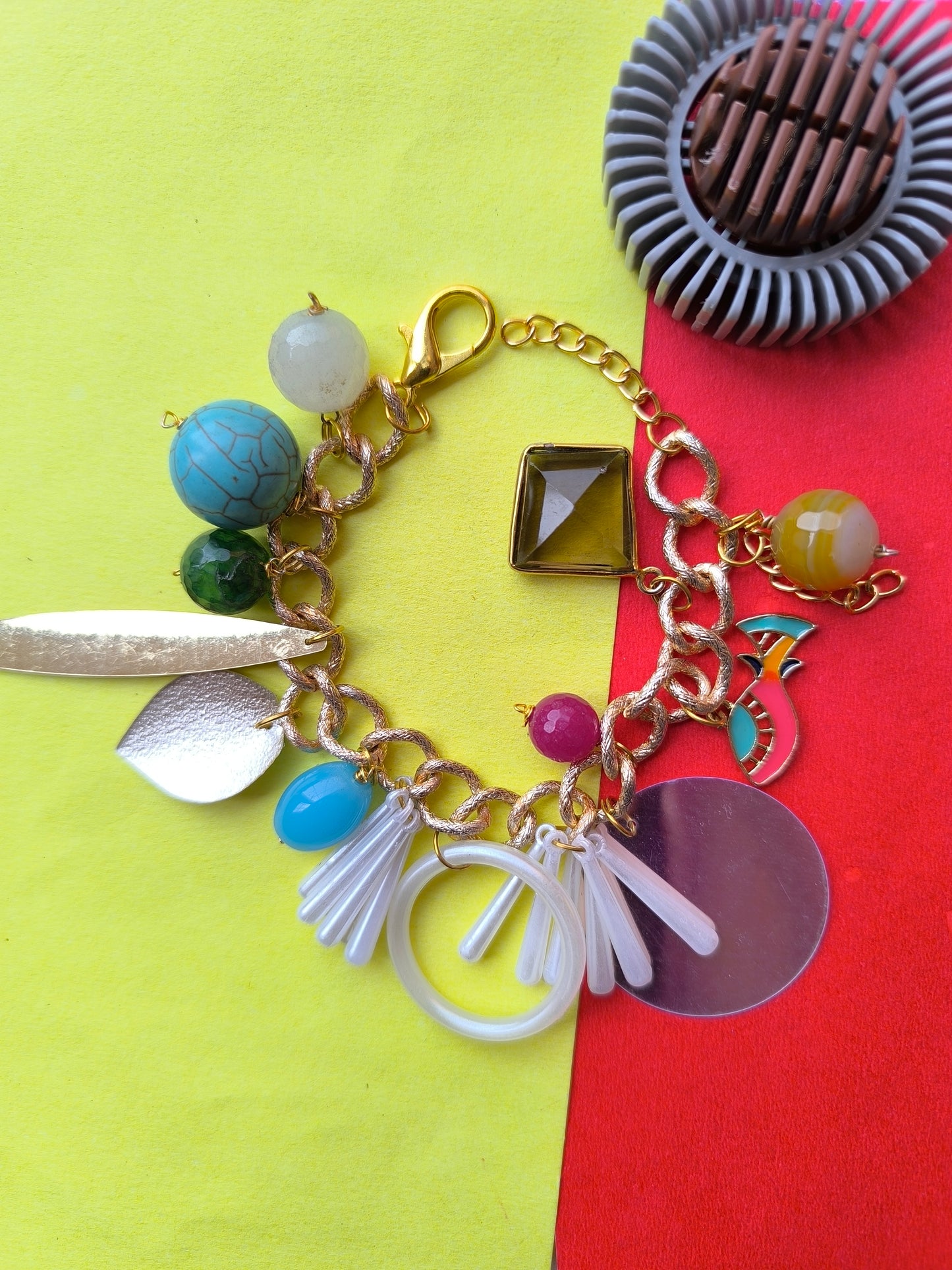 Charm beads bracelet