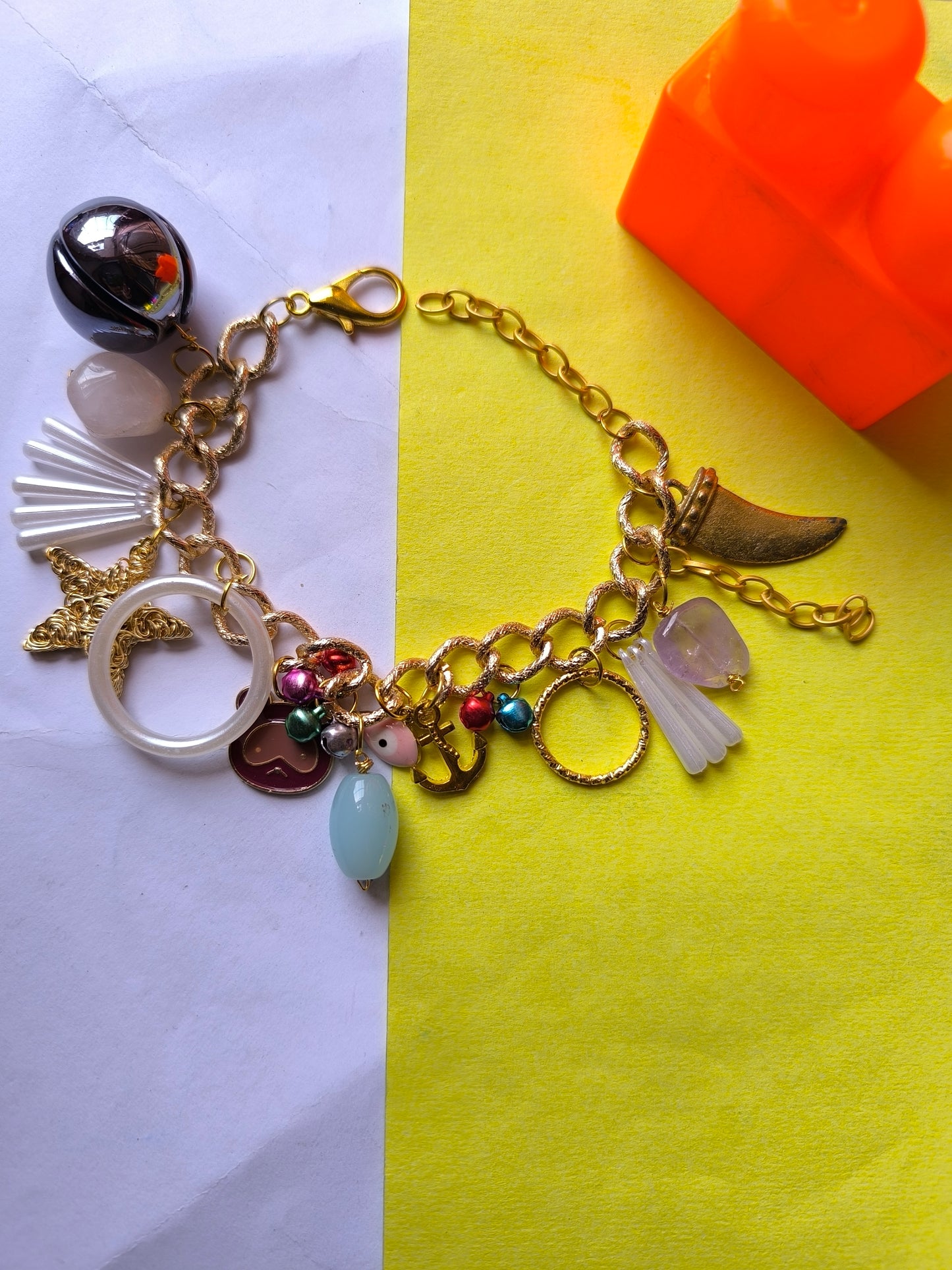 Charm beads bracelet