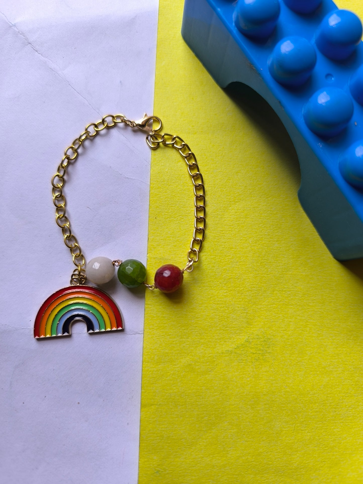 Rainbow charm with beads