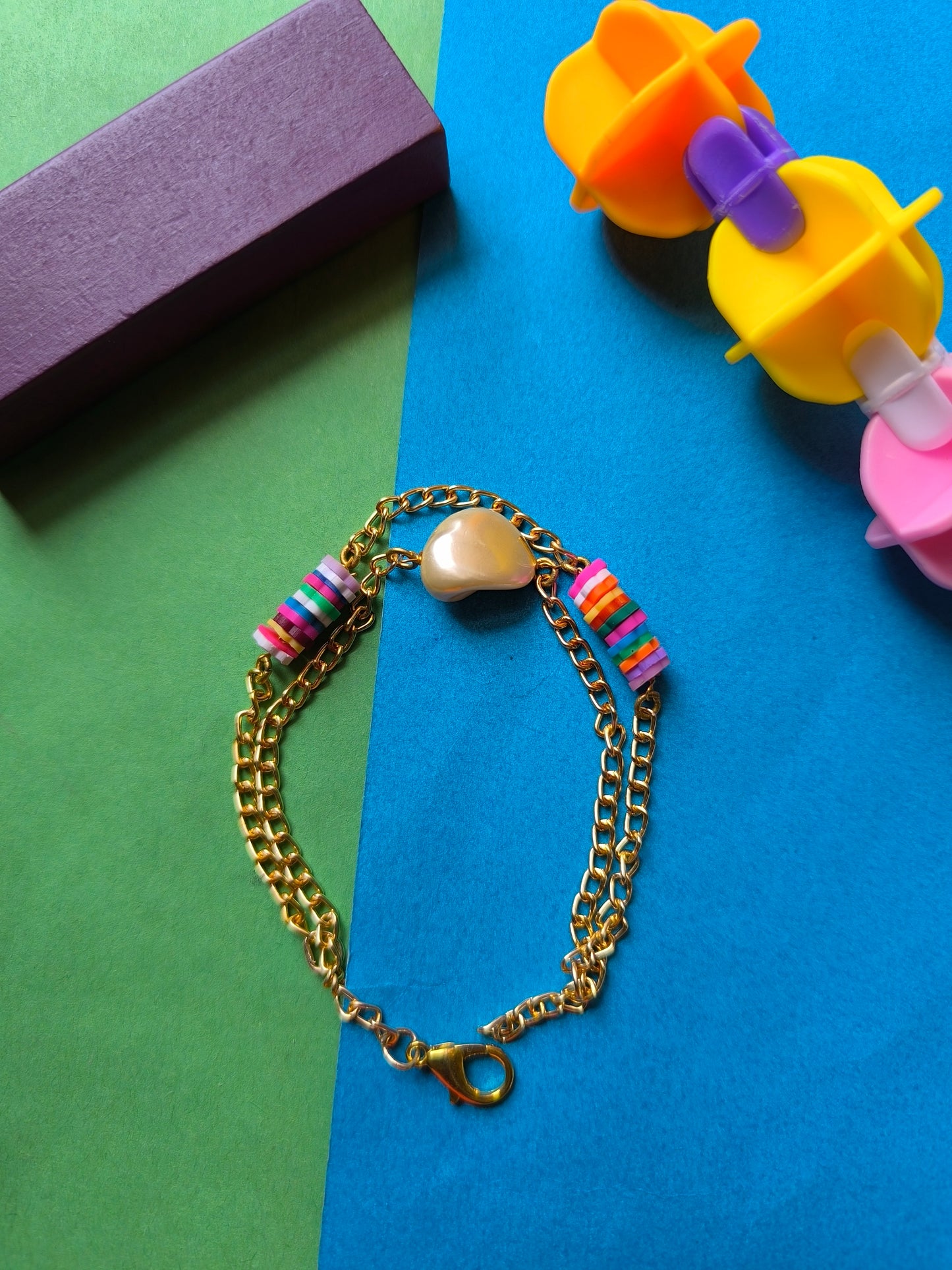 Yellow pearl bracelet