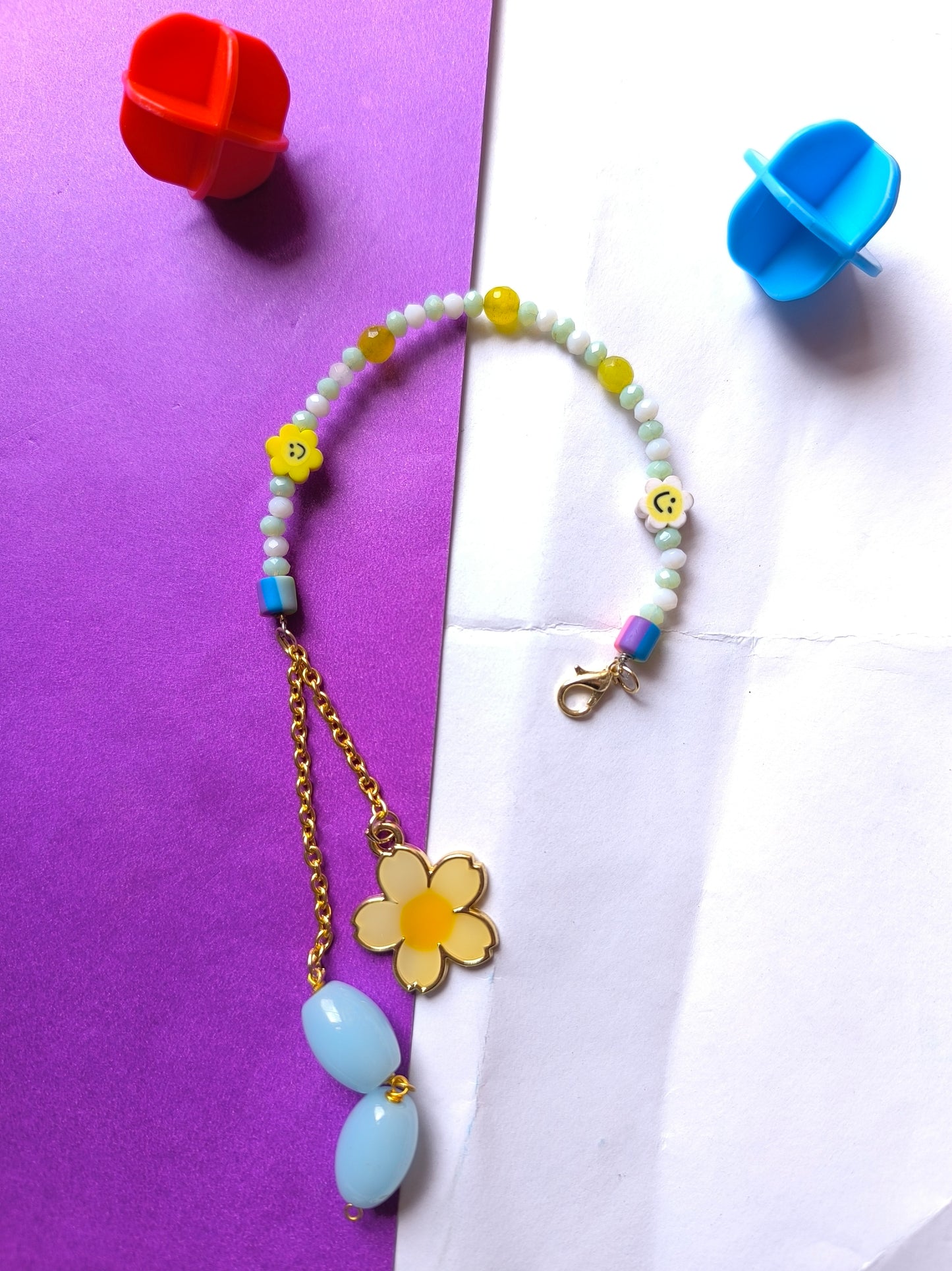 Skyblue onyx beads bracelet