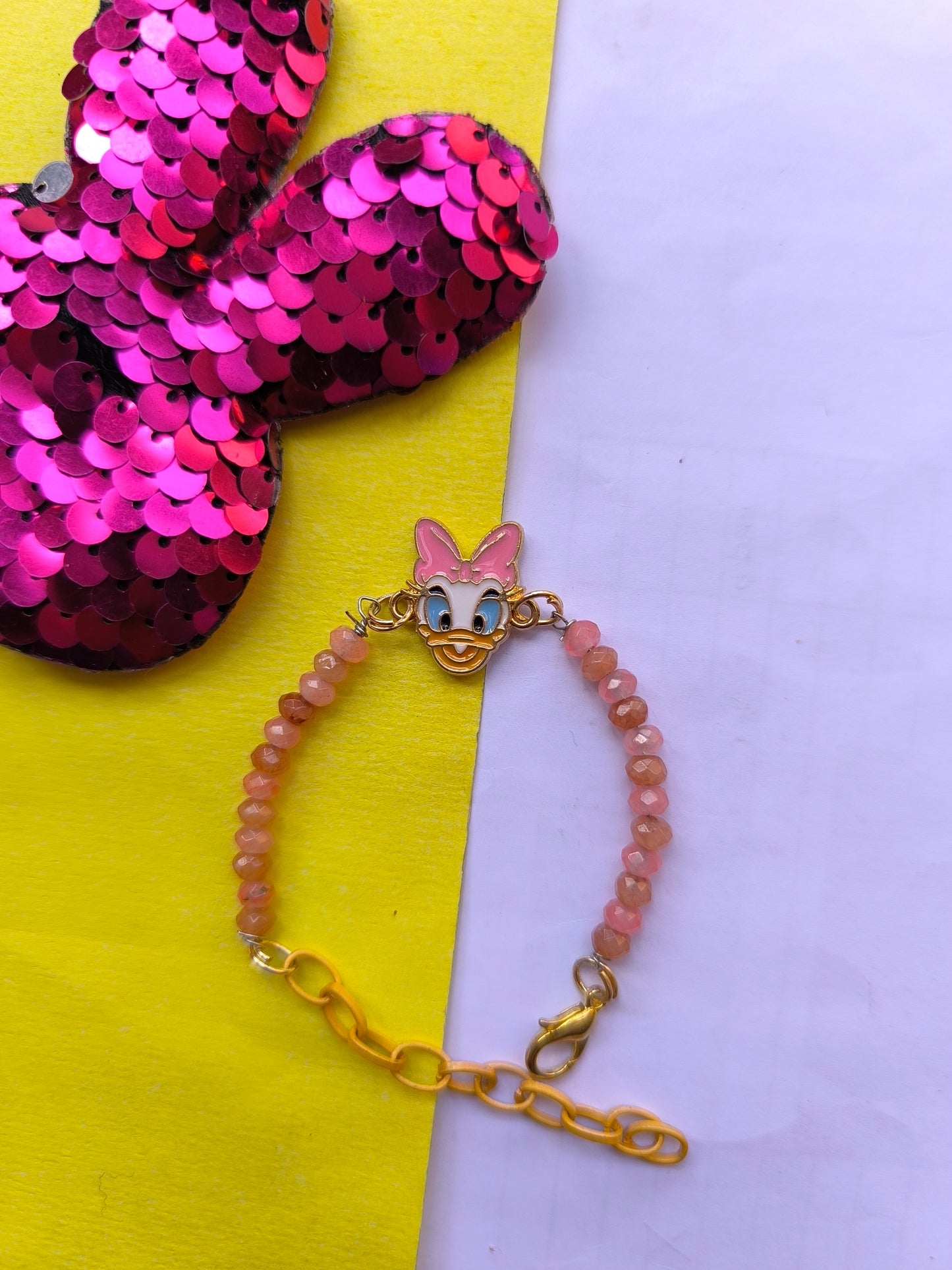 Donald charm with beads