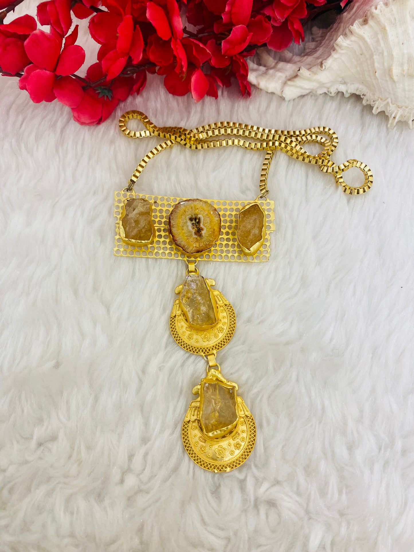 Drops of Citrine Choker