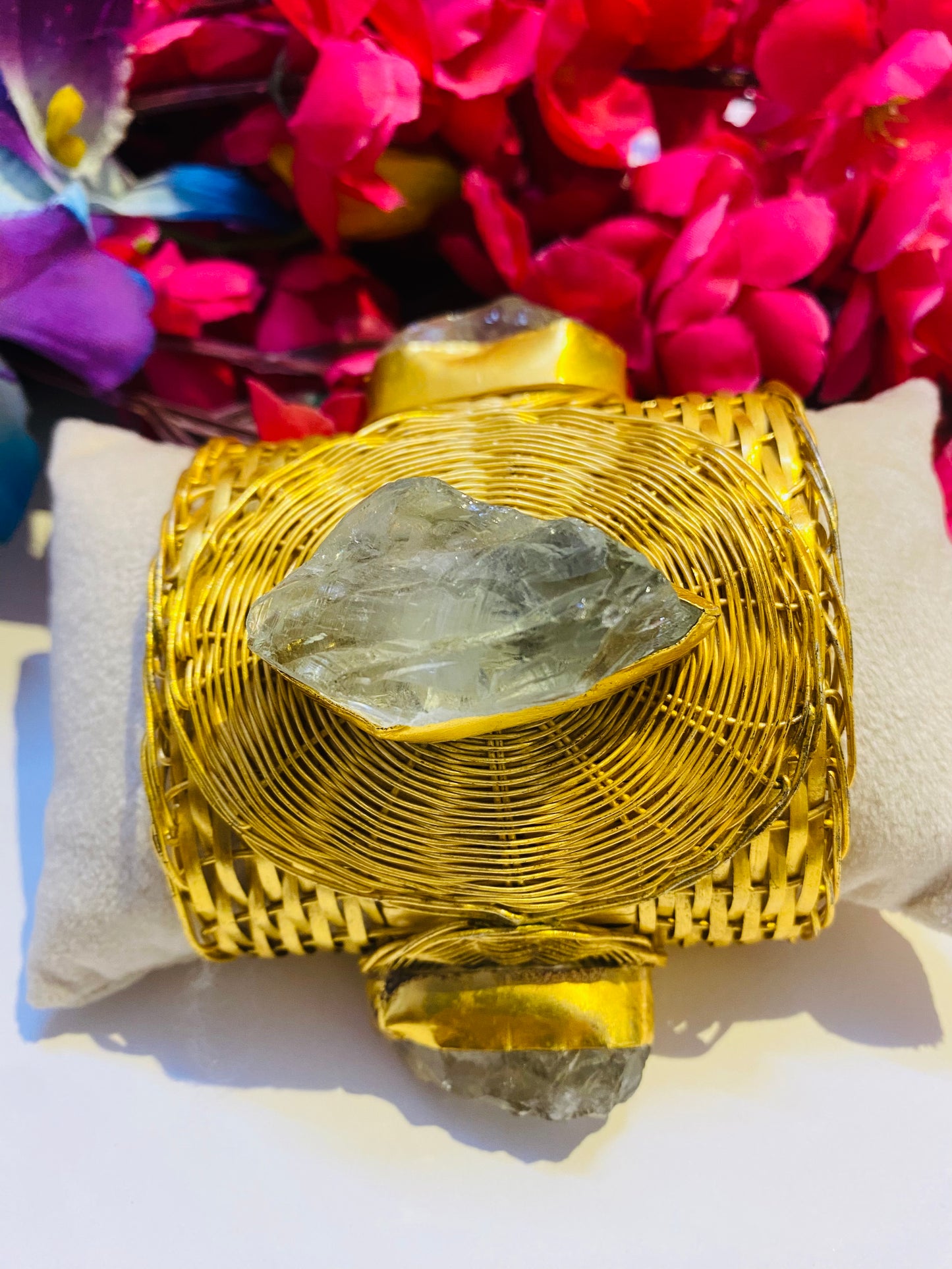 Amethyst on Web Statement Handcuff