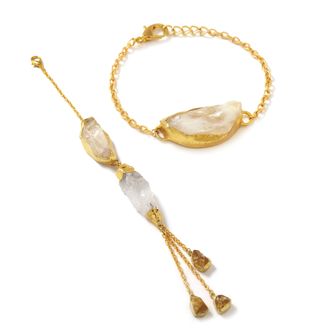 Crystal Rough Stone Couple Rakhi