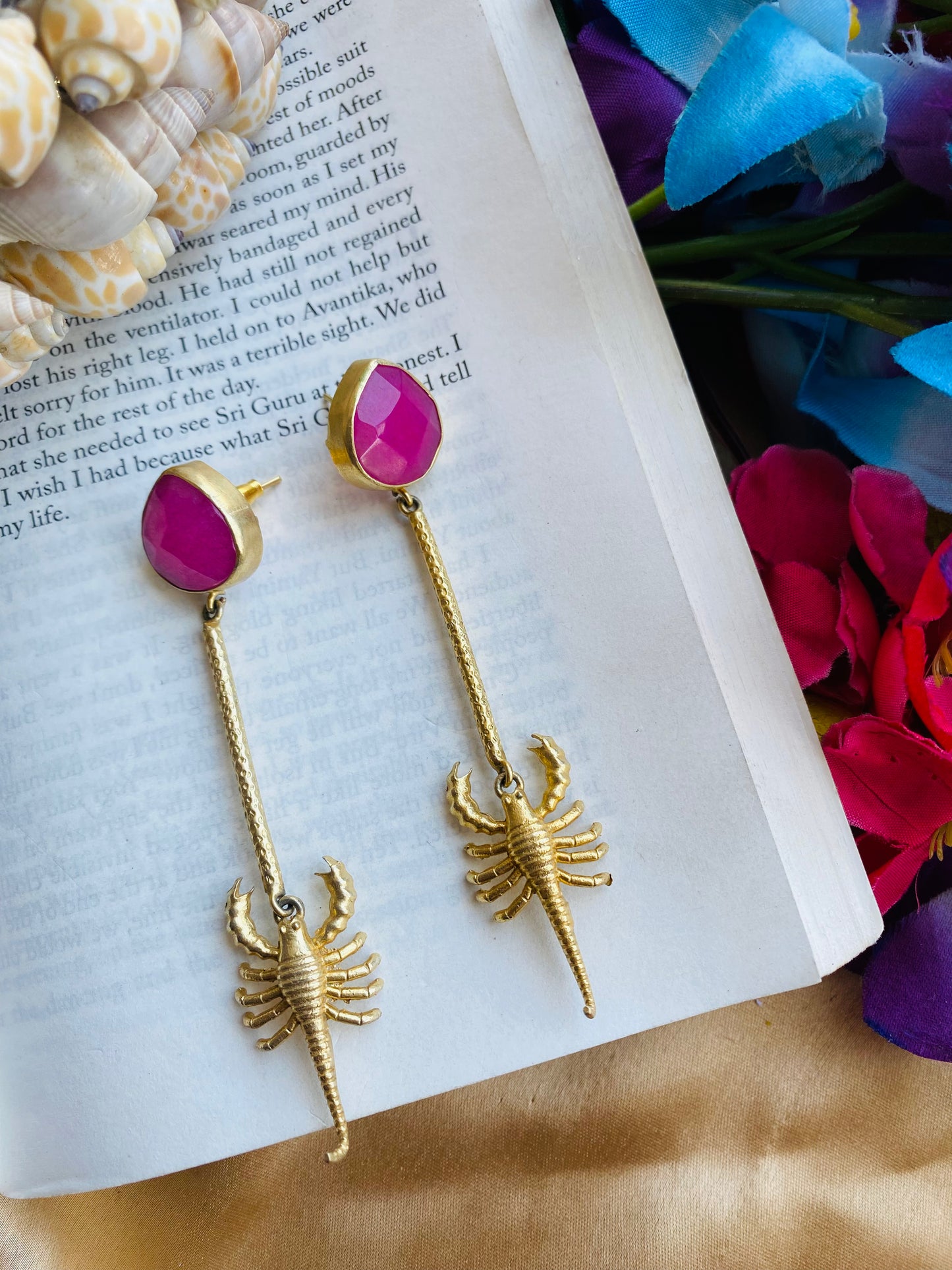 Crab on String Earrings