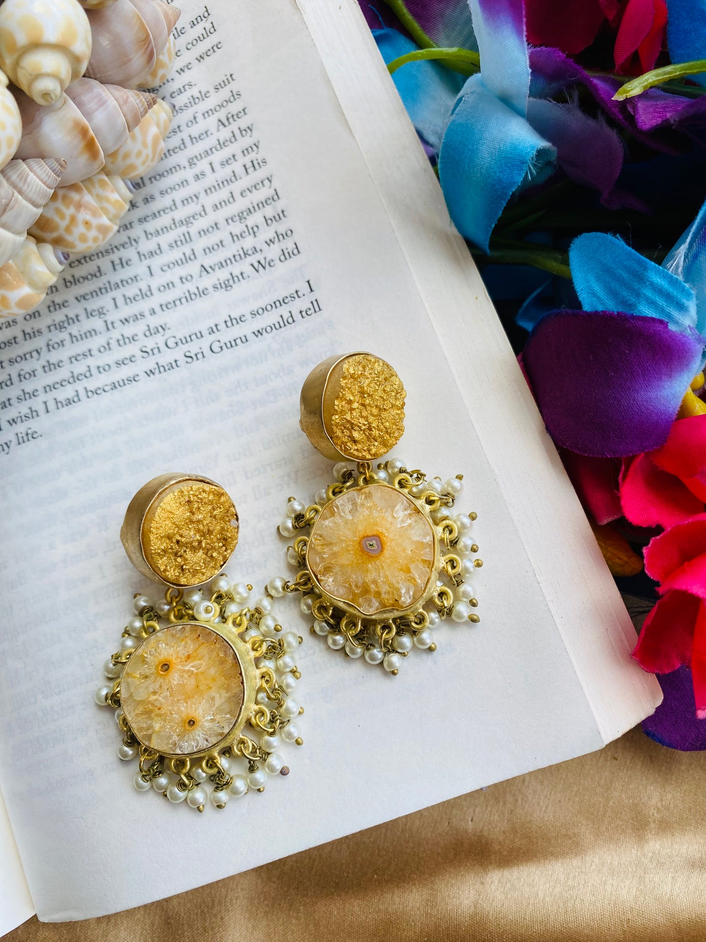 Agate Druzy Earrings