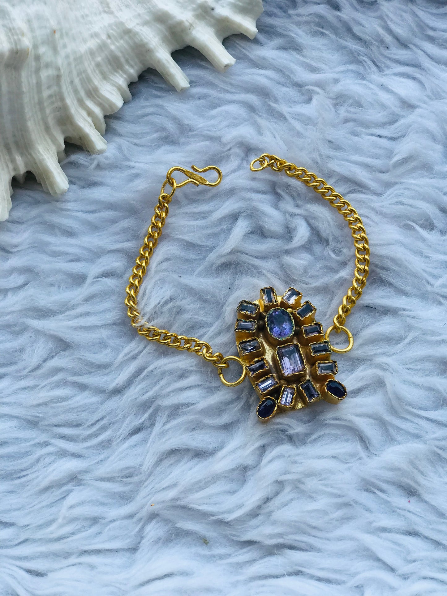 Blue Zircon Pendant Rakhi