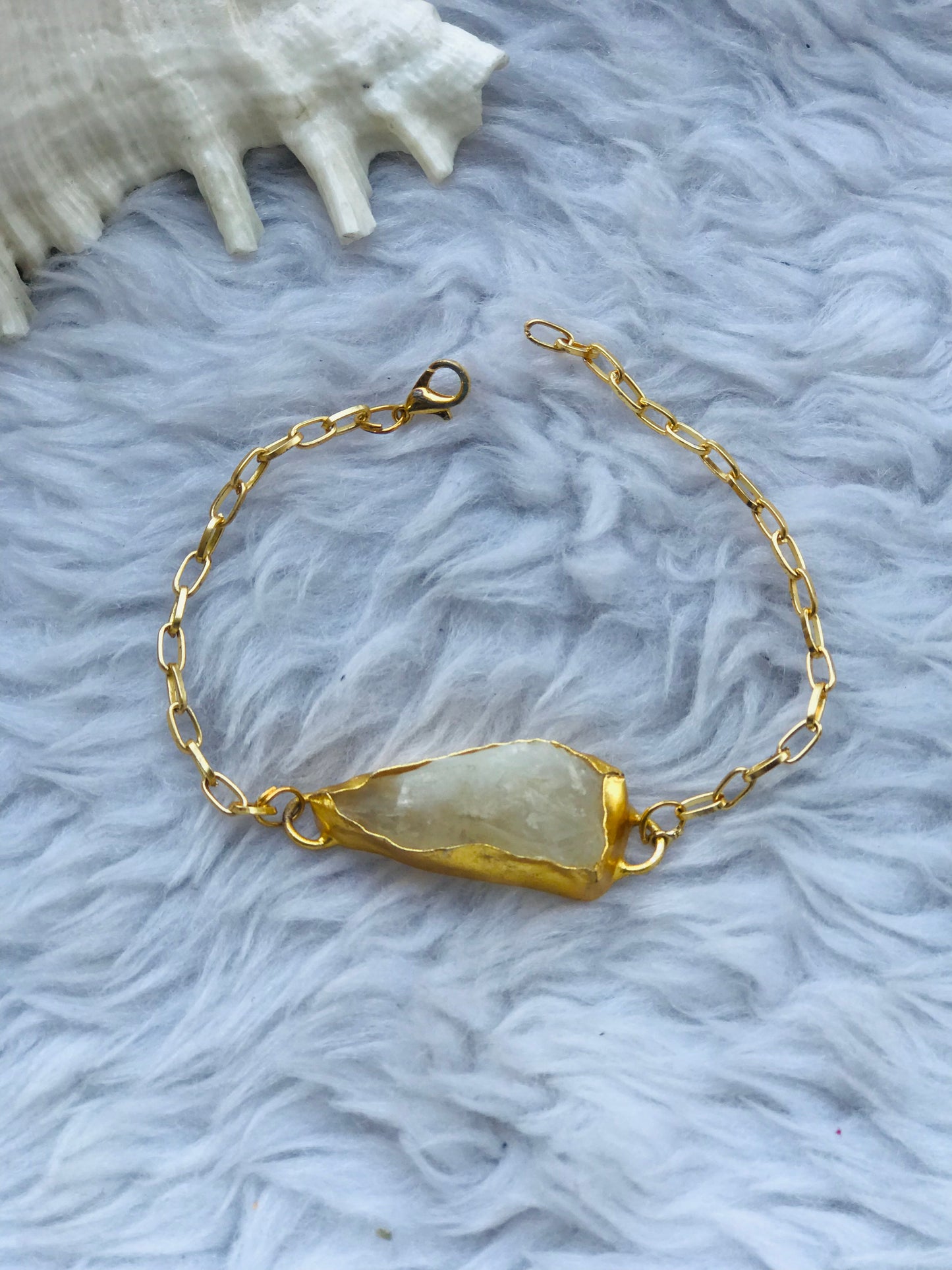 Crystal Raw Stone Bracelet