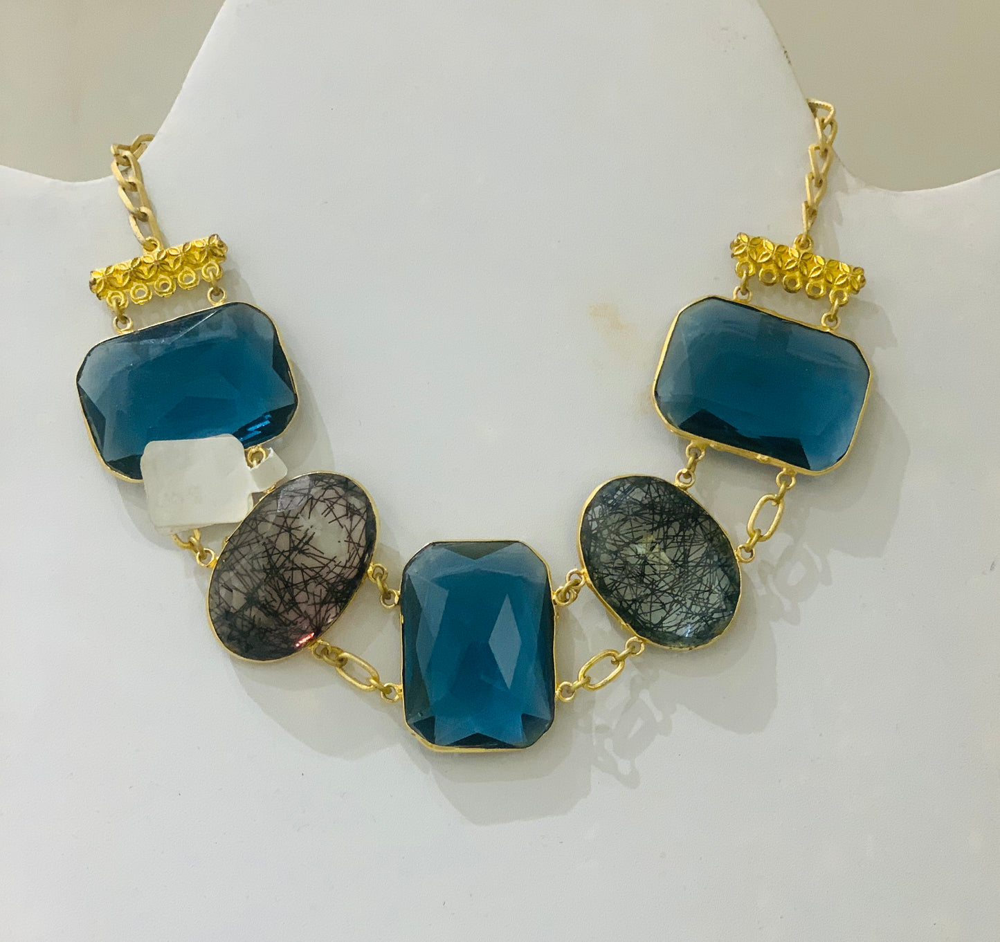 Rutile and Blue Stone Choker