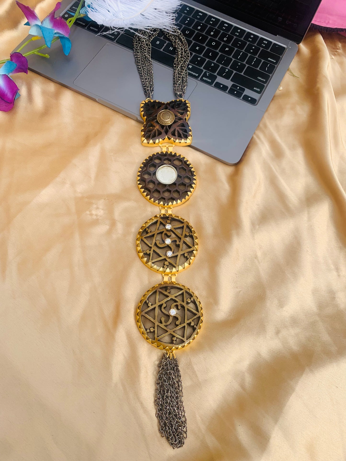 Wooden Wheel Necklace