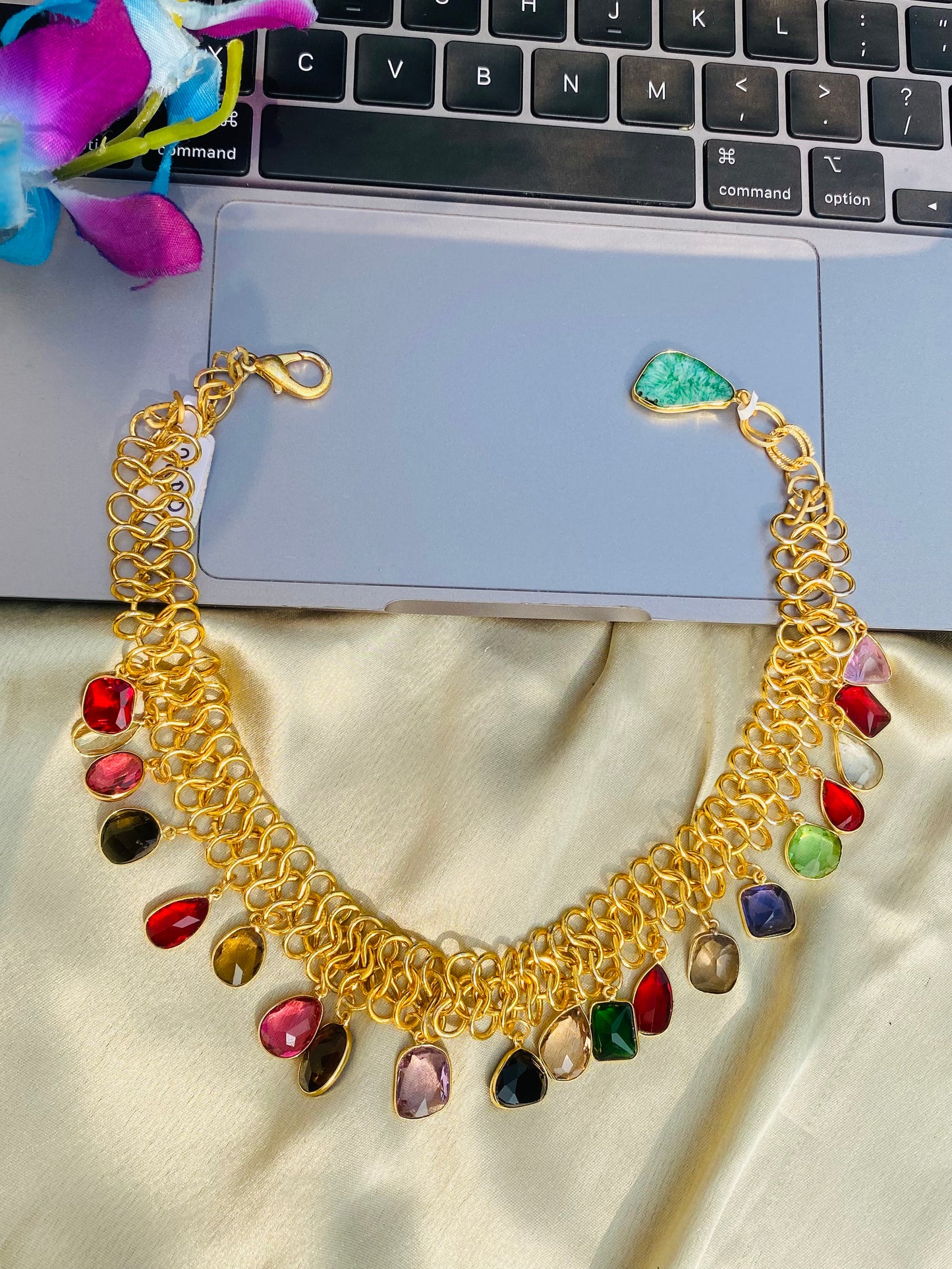 Mixture Of Onyx Necklace