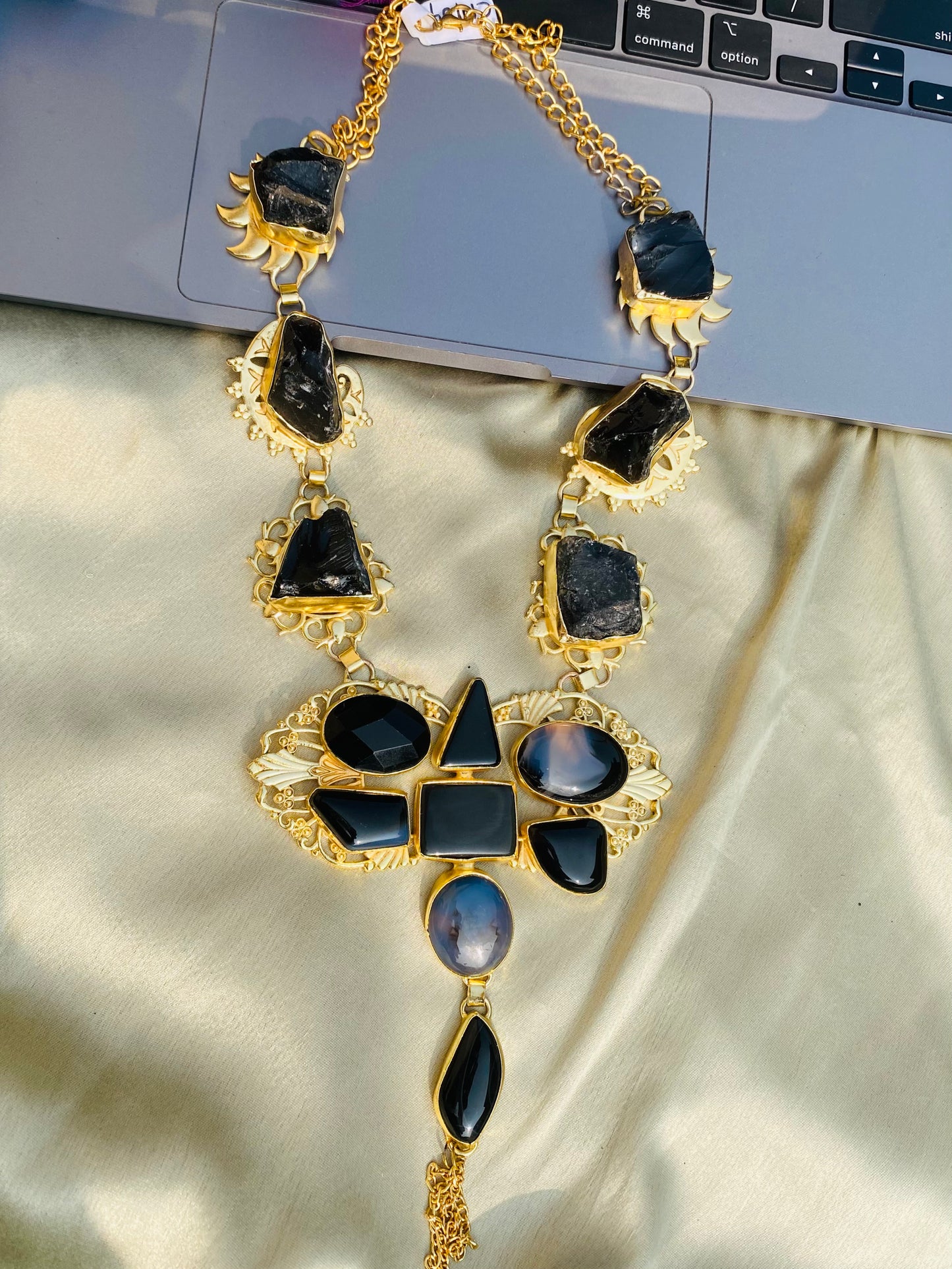 Rays Of Onyx Necklace