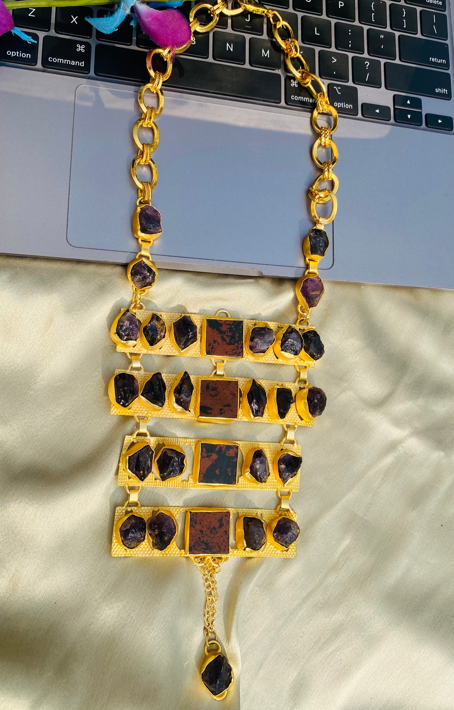 Layers of Garnet Necklace