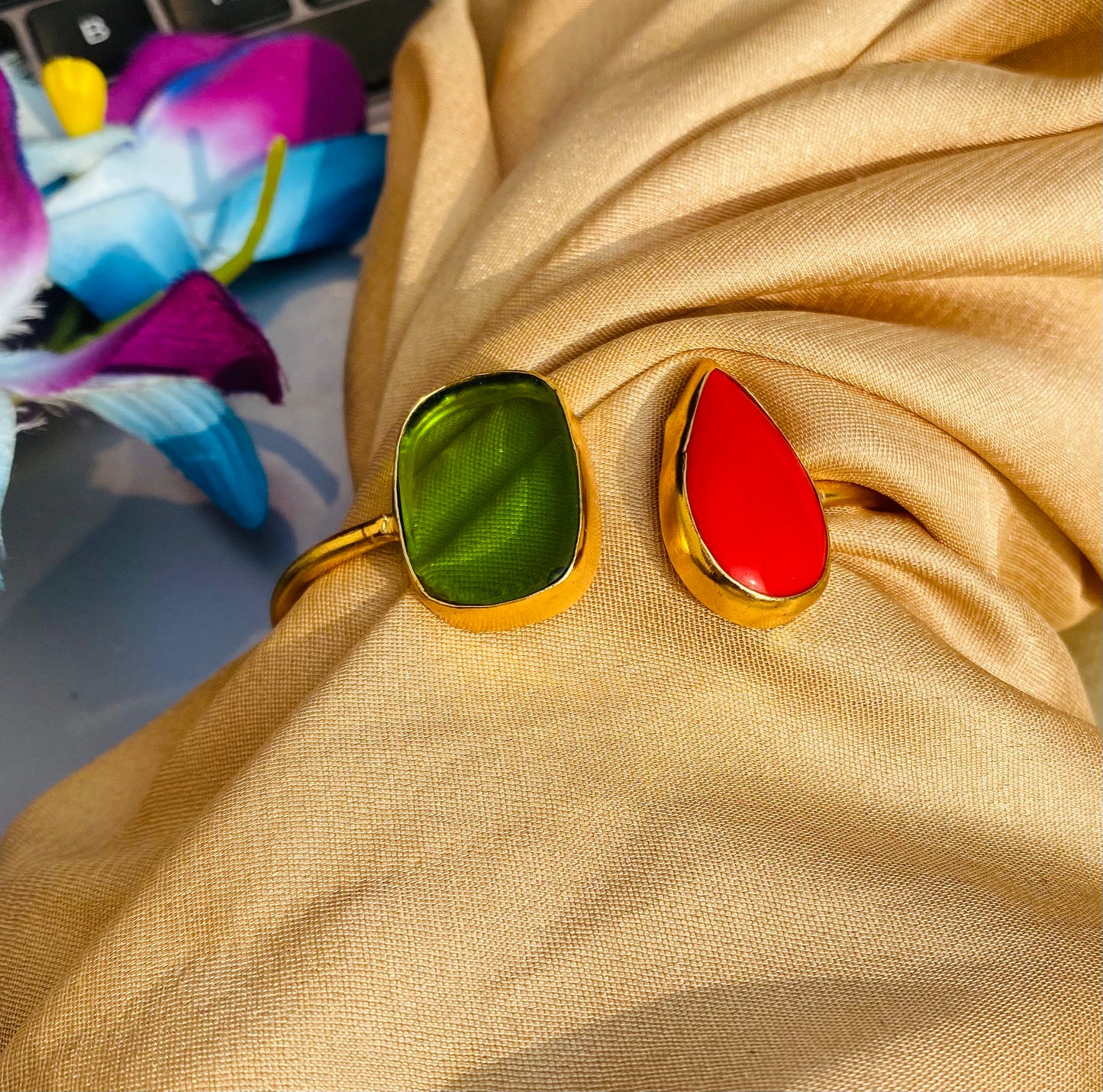 Drop Of Coral In Forest Handcuff