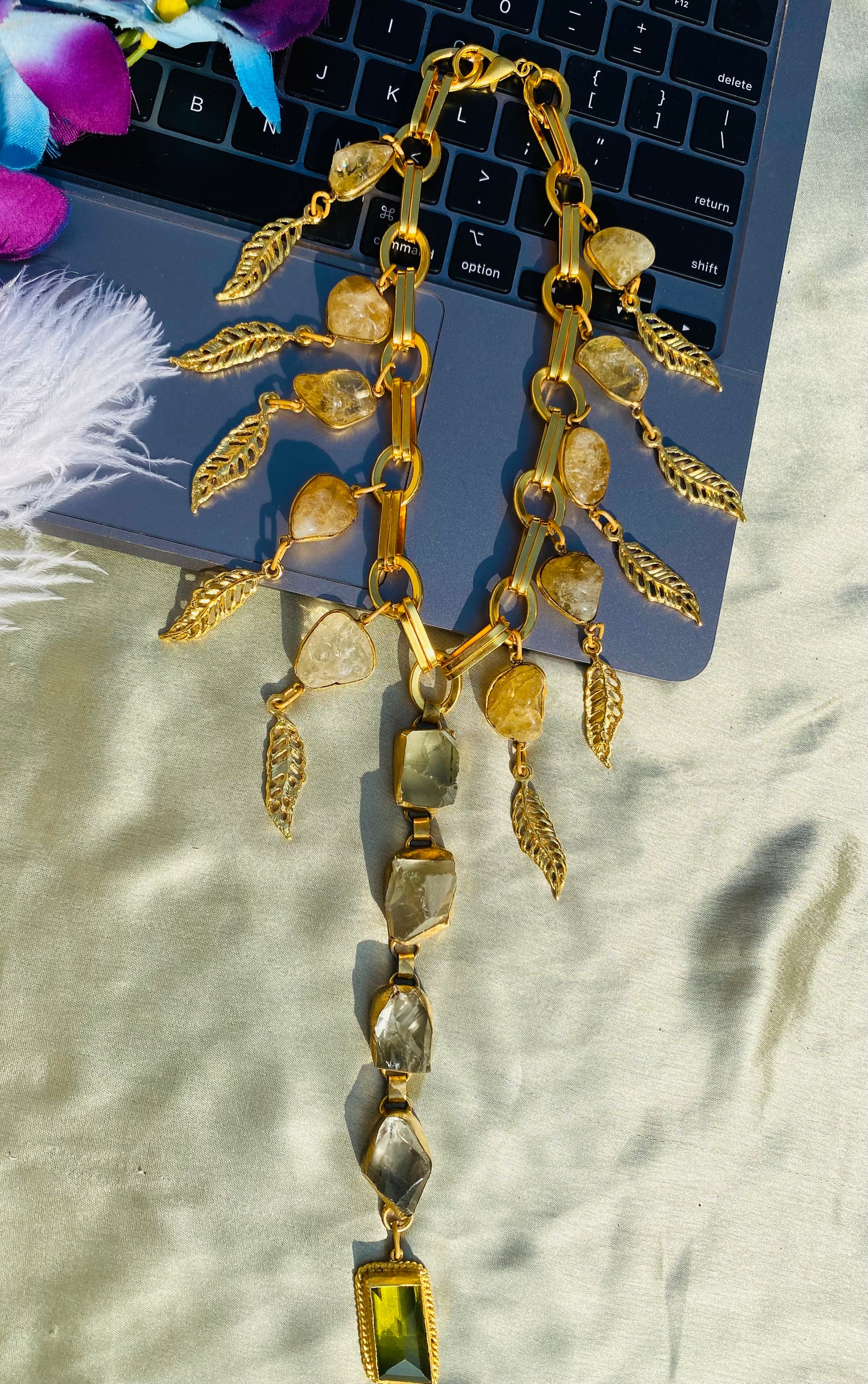 Leaves of The Nature Tie Necklace
