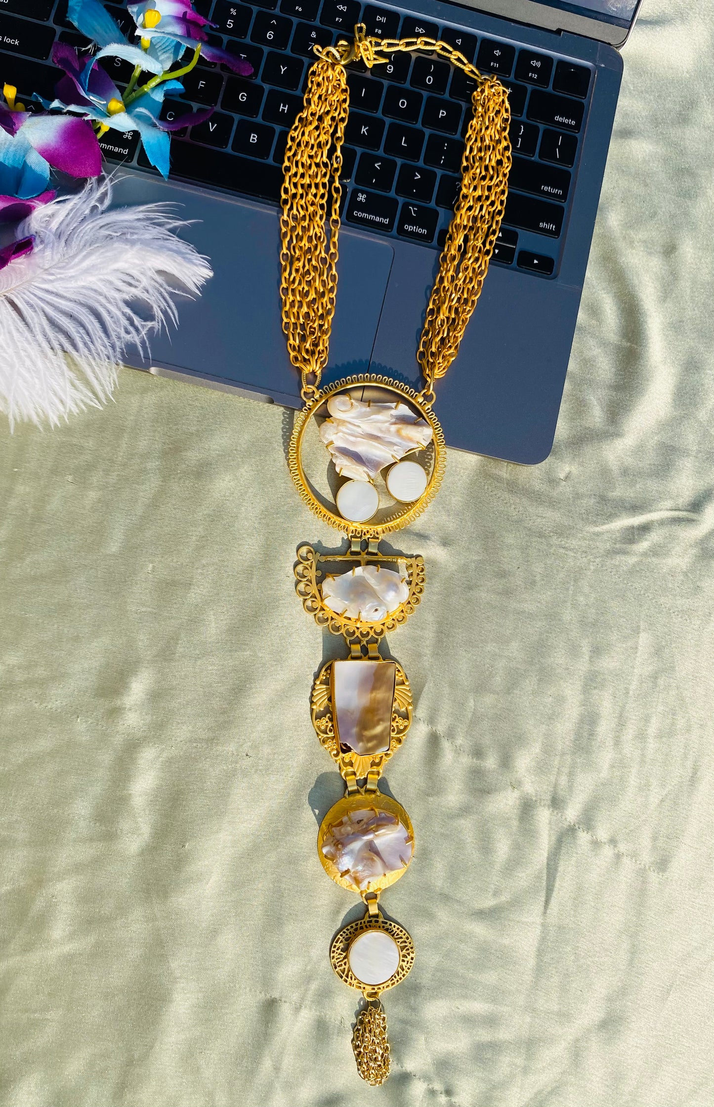 Naaz Pearl Long Necklace
