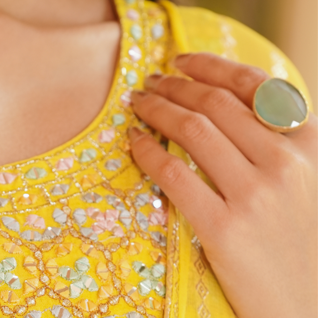 Light Green Monalisa Ring