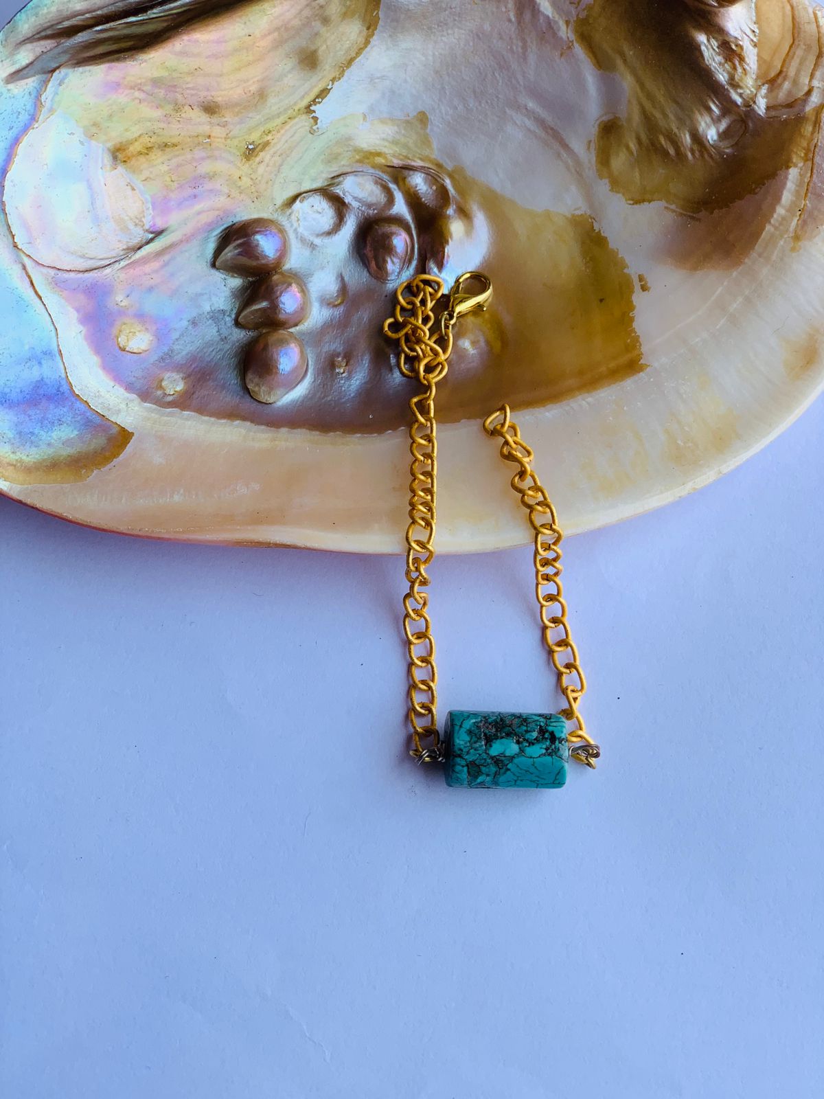 Tourquise stone in chain