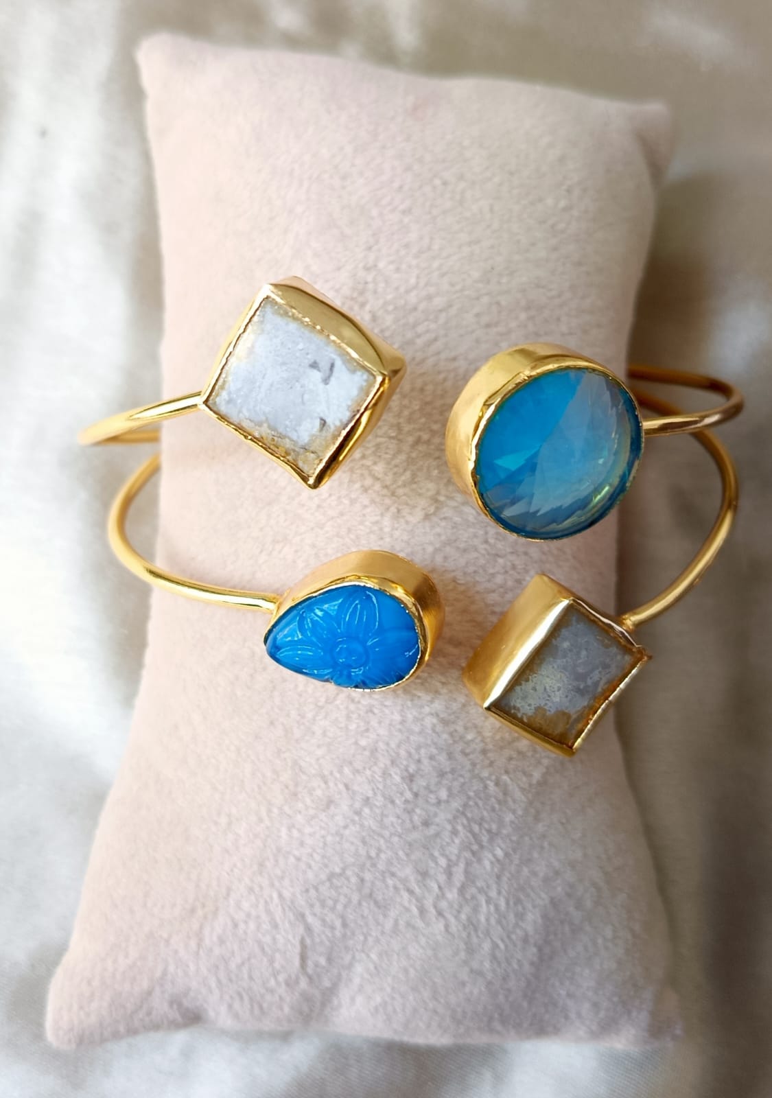 Blue and White Handcuff
