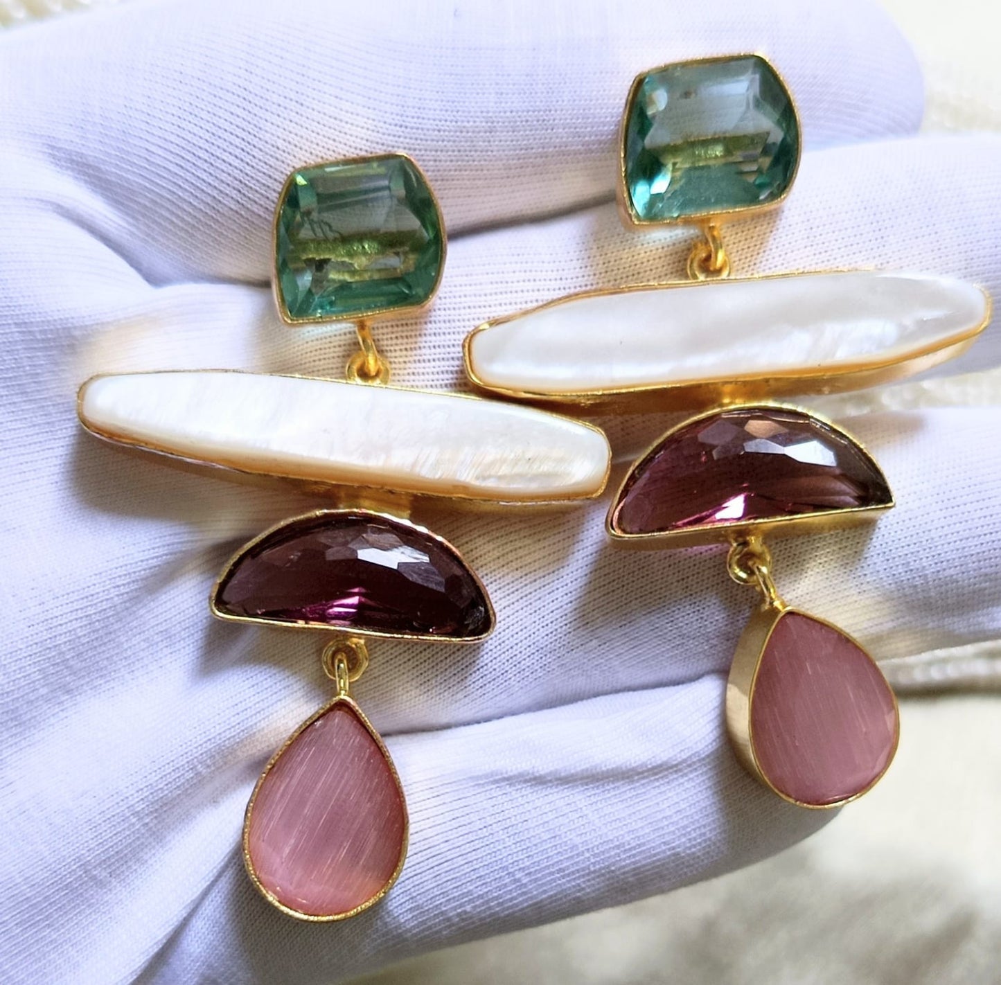Aurora Glam Multi- Stone Drop Earring
