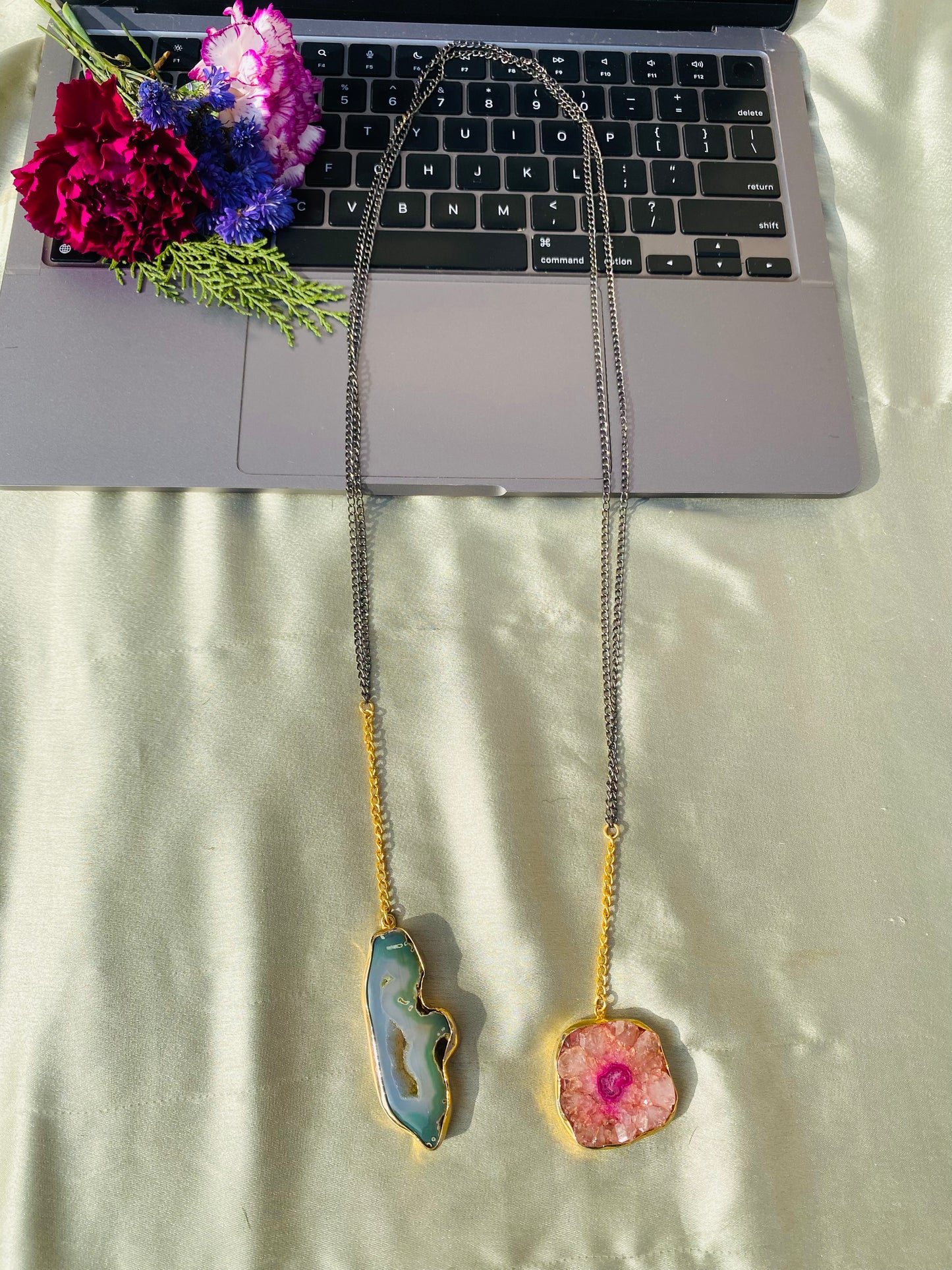 Agate Tie Necklace