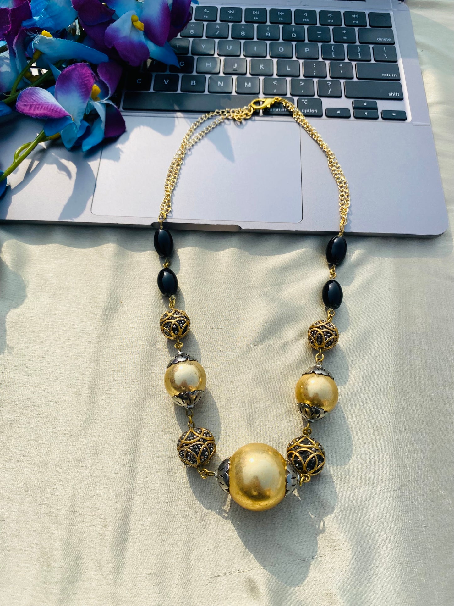 Golden Magic Beaded Necklace