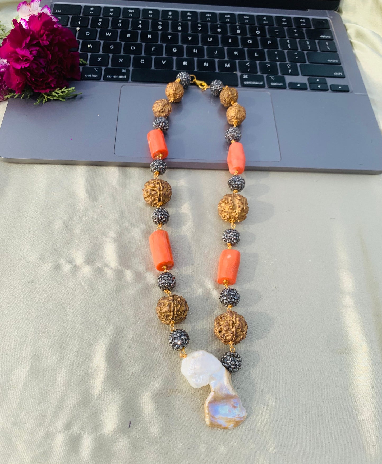 Spirited Rudraksha Beaded Necklace