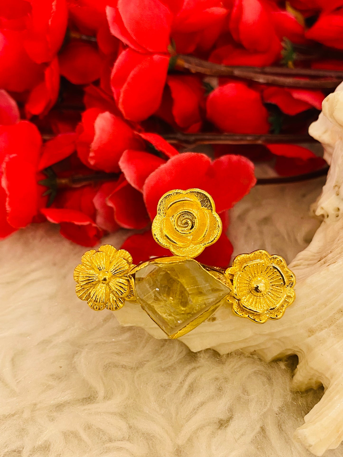 Amethyst Floral Ring