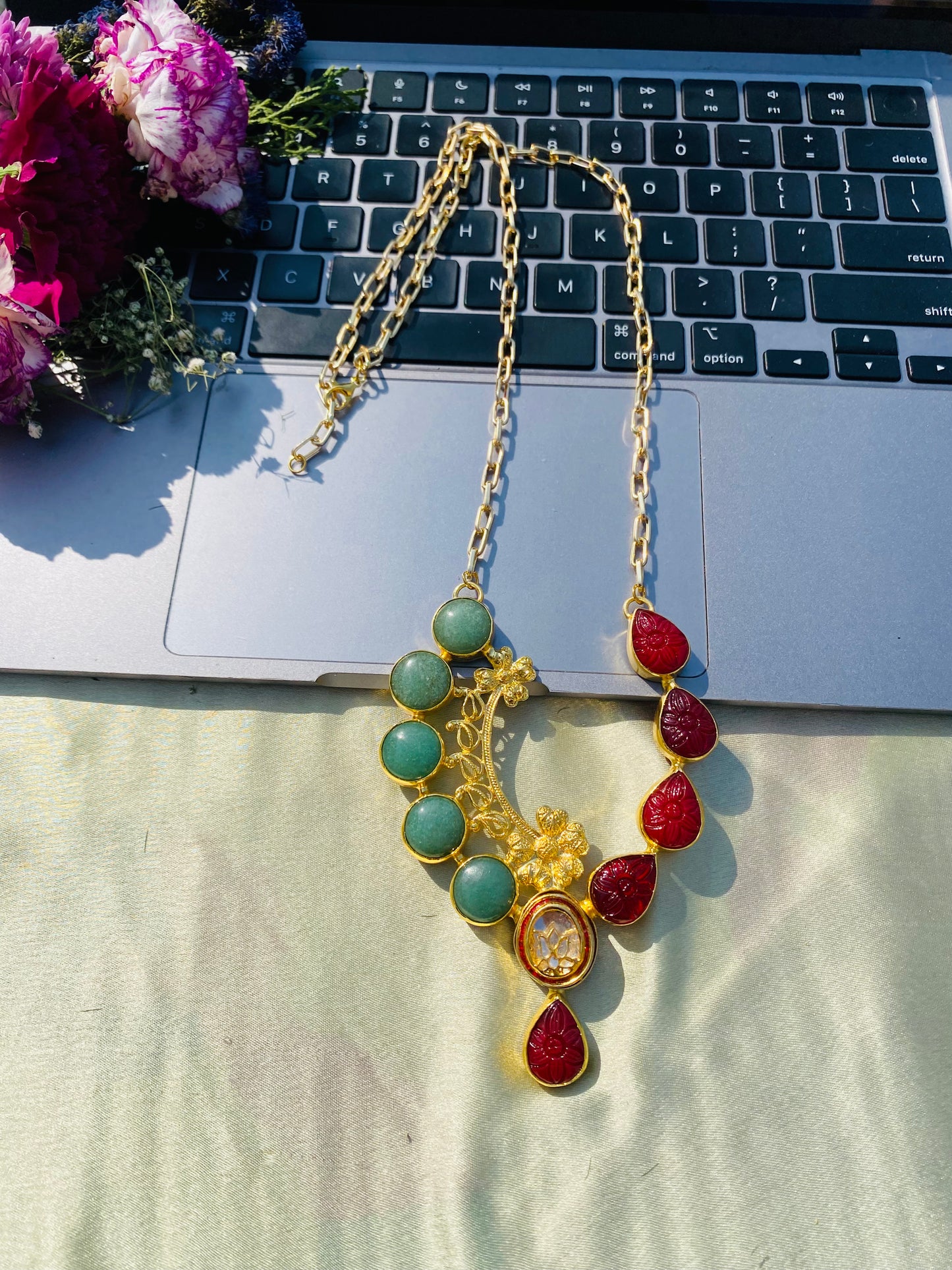 Ayla Kundan Stone Pendant