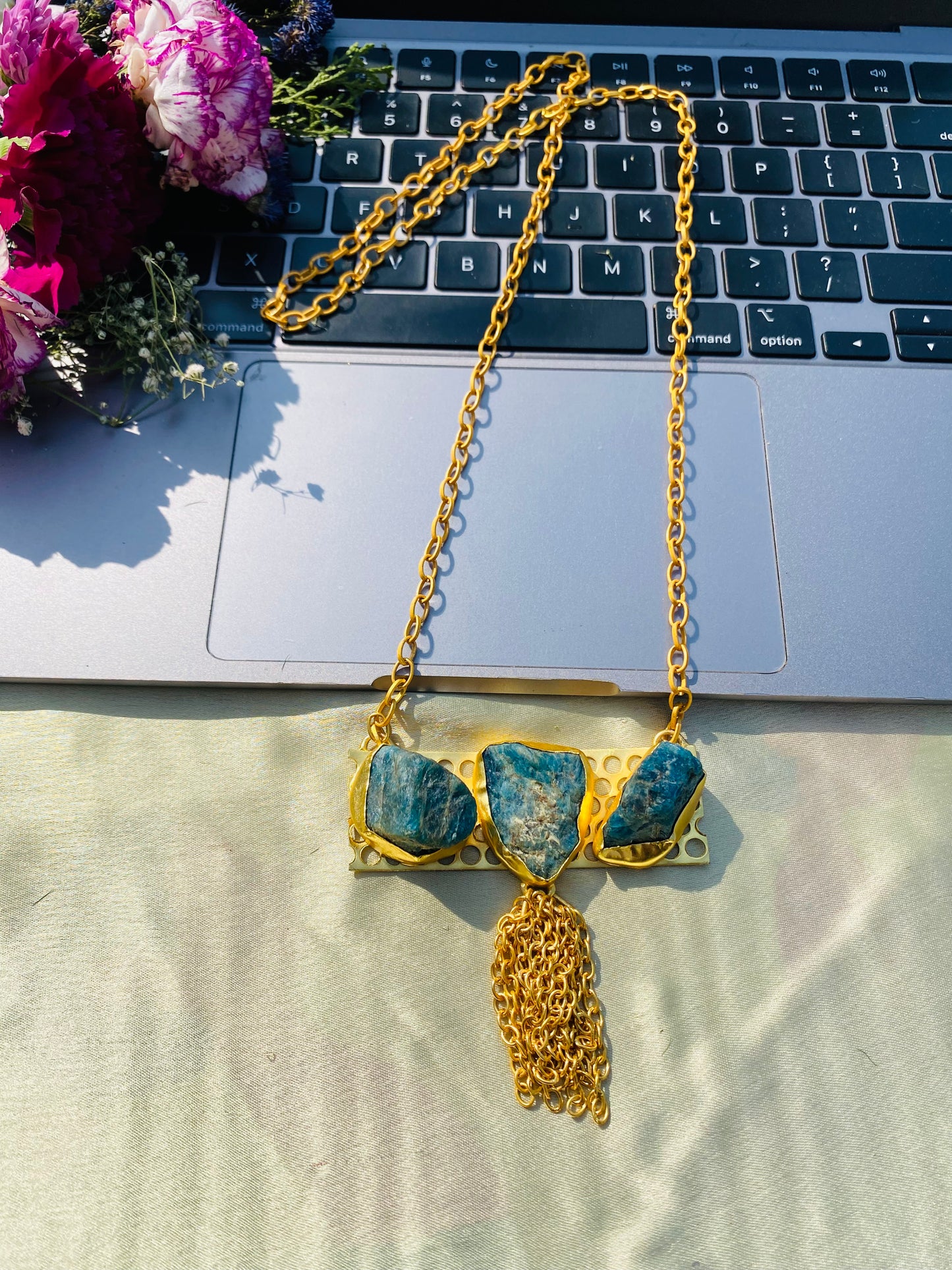 Triplets Of Kyanite Pendant
