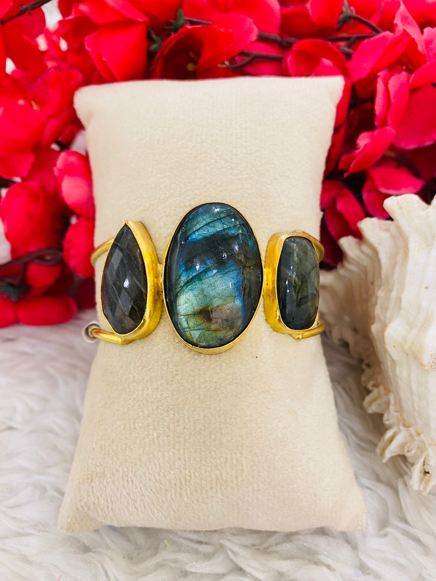 Triplets of Labradorite Handcuff