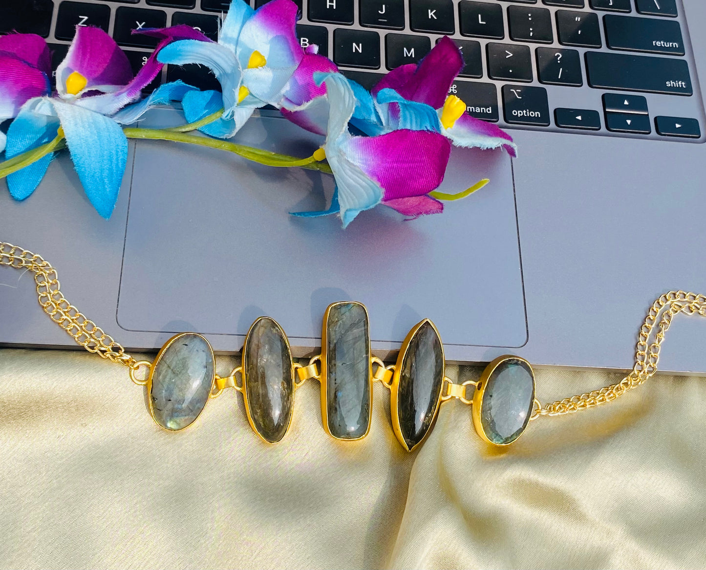 Shapes of Labradorite Choker