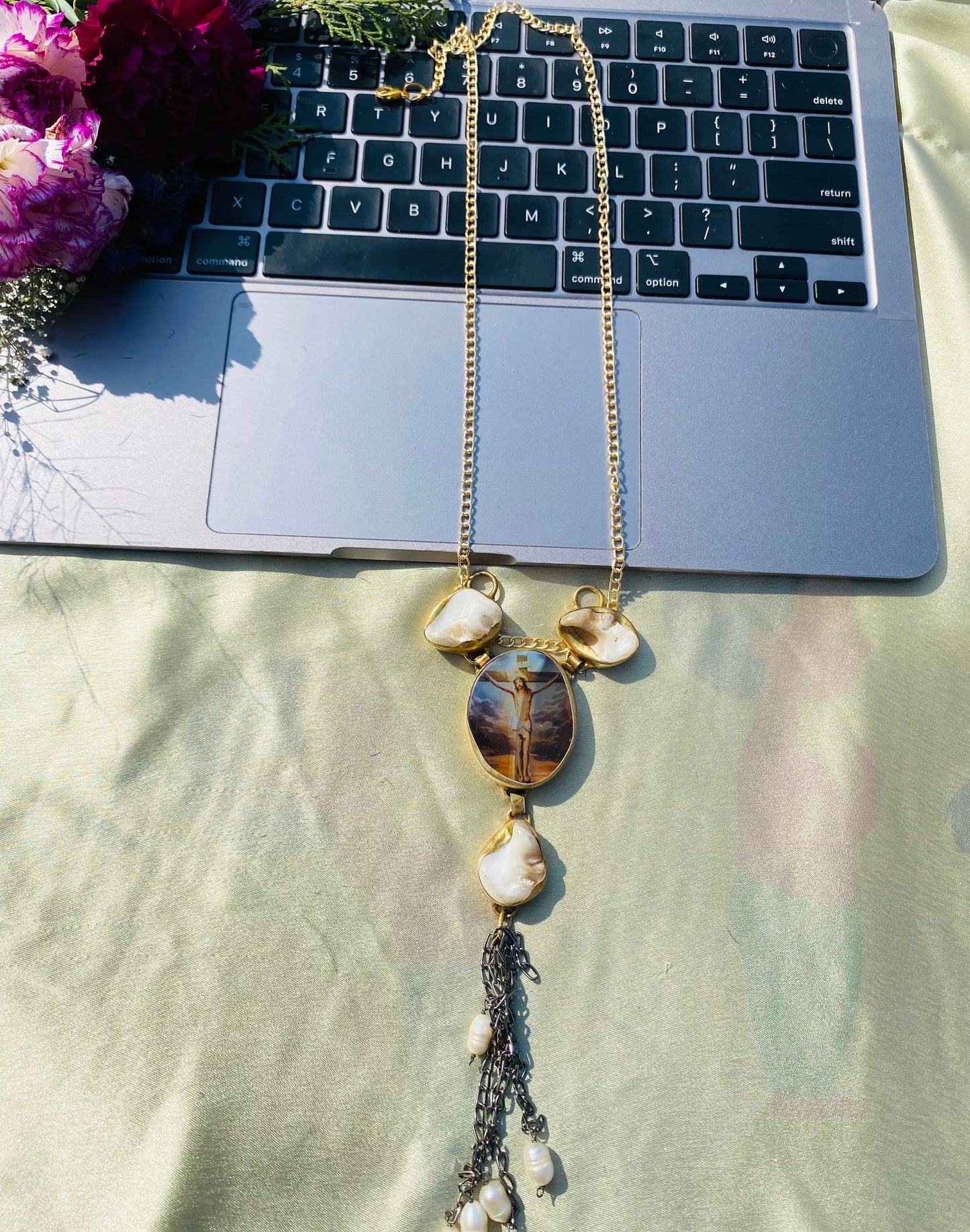 Jesus Christ Pearl Pendant