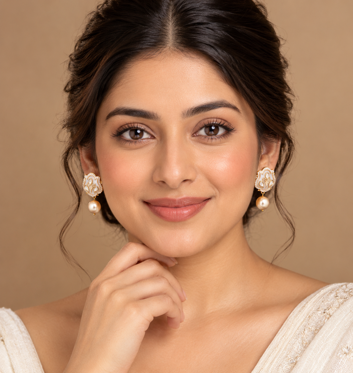 Luxury Floral Pearl & CZ Earrings