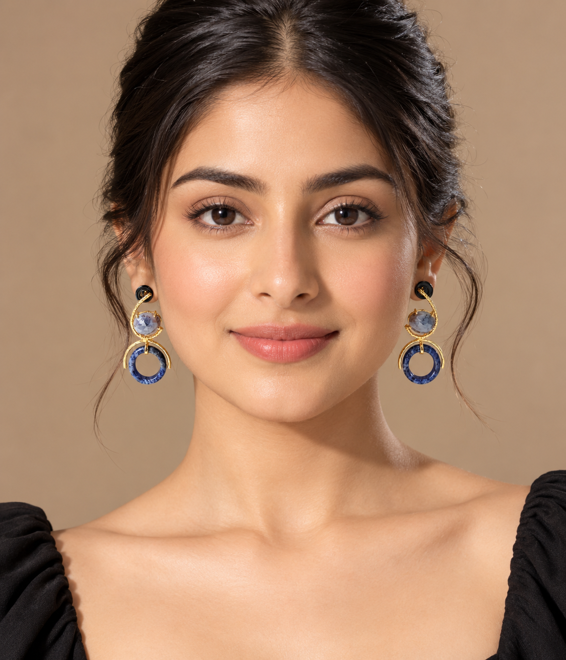 Celestial Crescent Statement Earrings