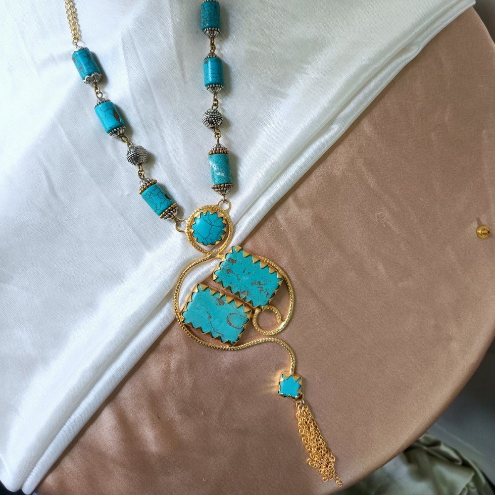 Twist Of Turquoise Necklace