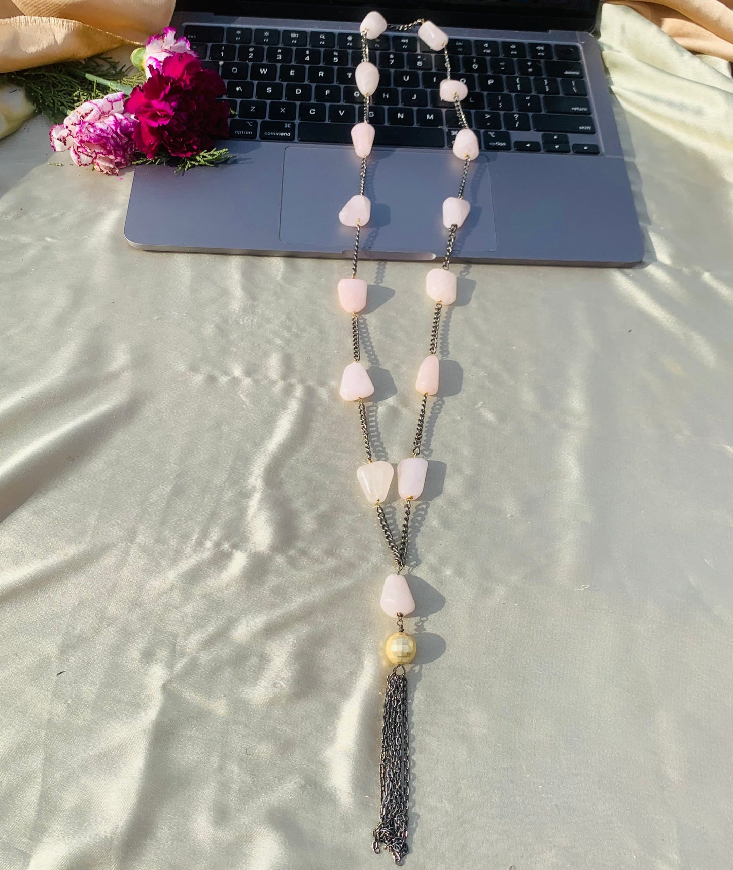 Rose Me Away Beaded Necklace