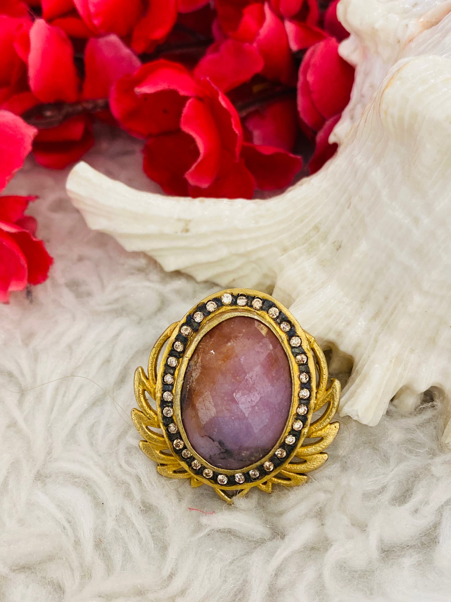Lotus of Purple Sapphire Ring