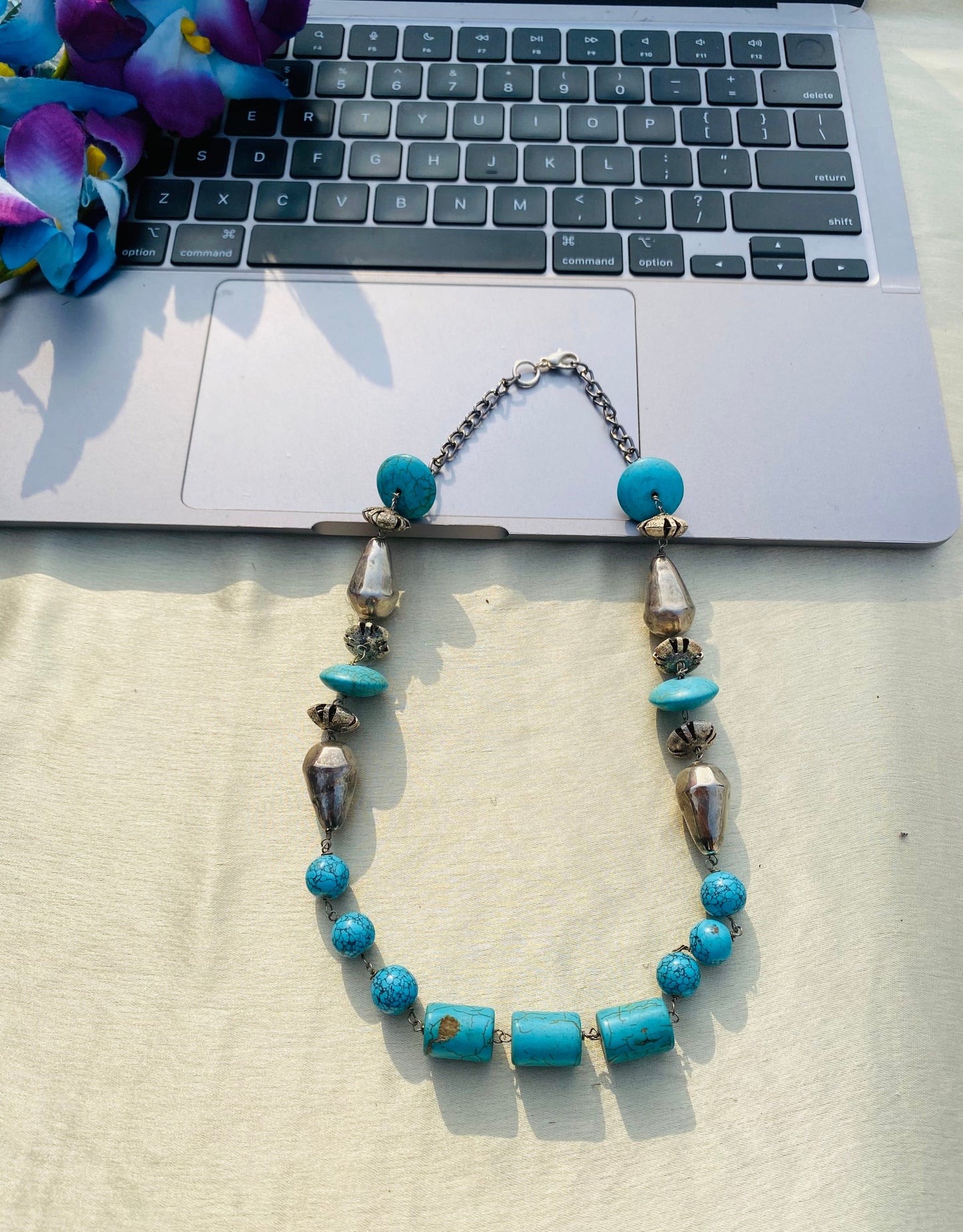 Hint Of Oxidised Beads Necklace