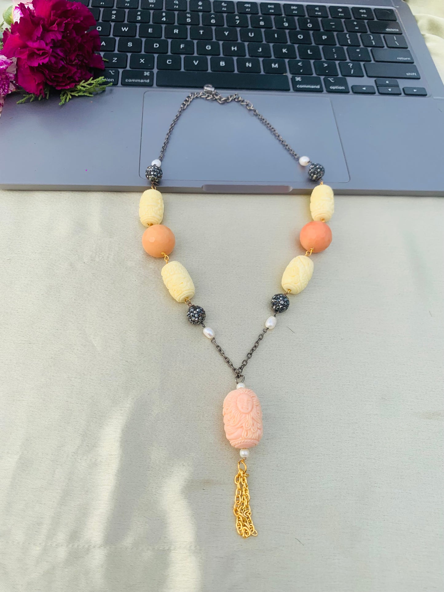 Comfy Is Good Beaded Necklace